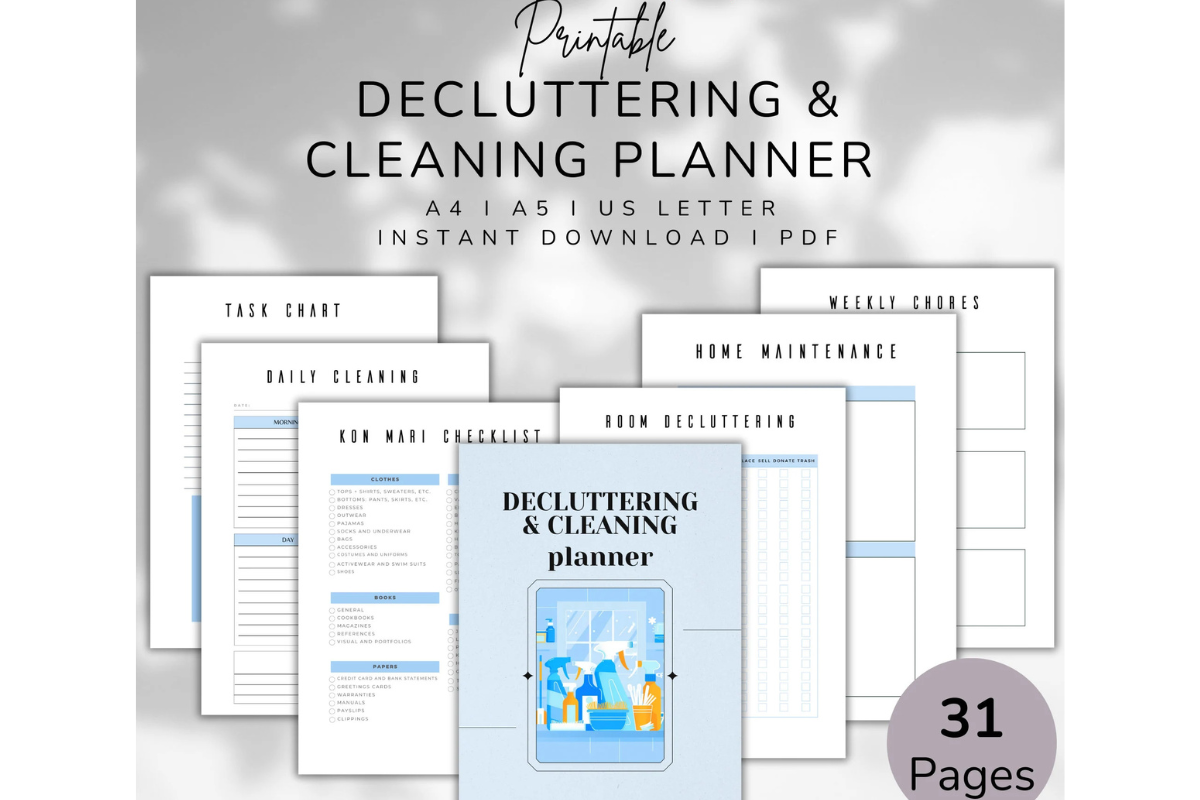 Decluttering Planner: Decluttering & Cleaning Planner by LaxMuni