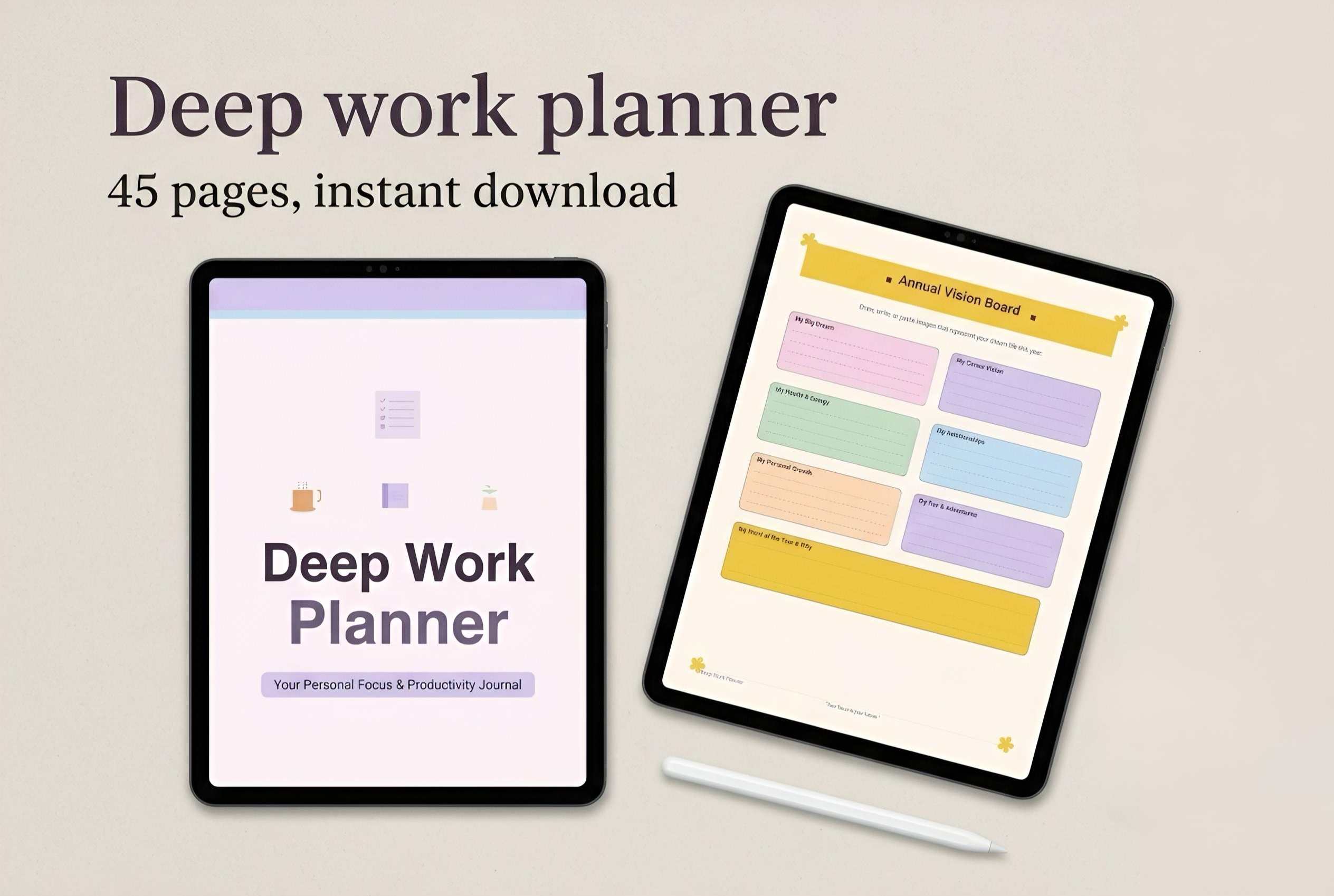 Work Planner — Deep Work Planner by Rosy Studios