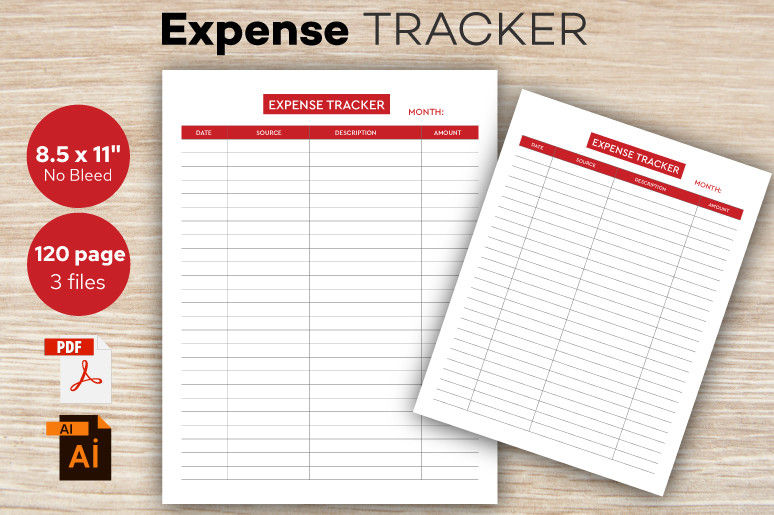 Expense Tracker: RakibS: Full-Length Printable Expense Interior