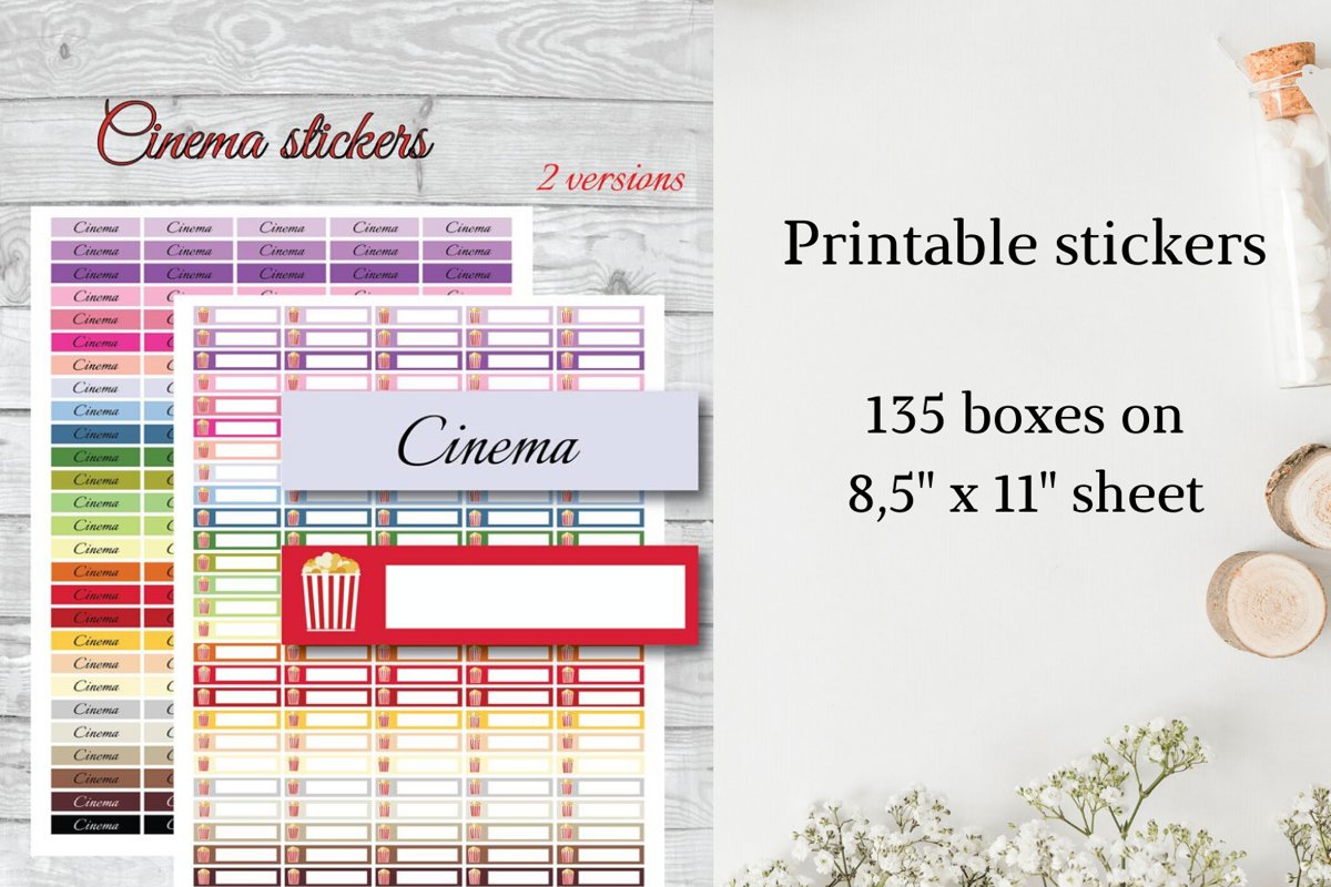 Family Planner Stickers: Movie Stickers: Cinema Movie Date