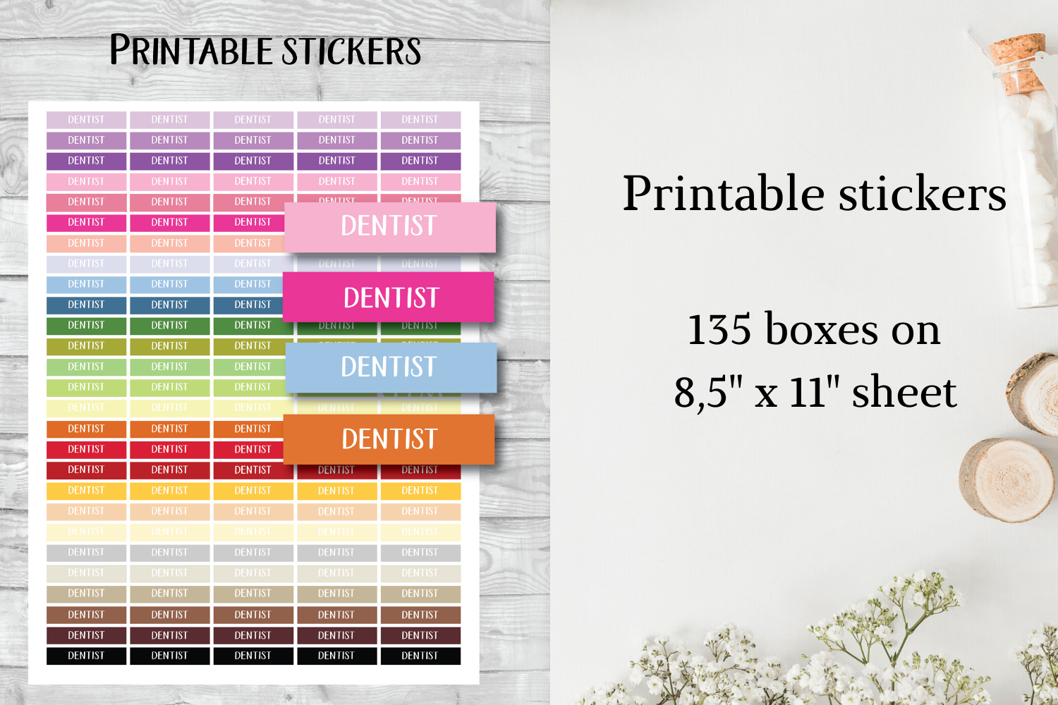 Family Planner Stickers: Tooth Planner Sticker: Dentist Sticker