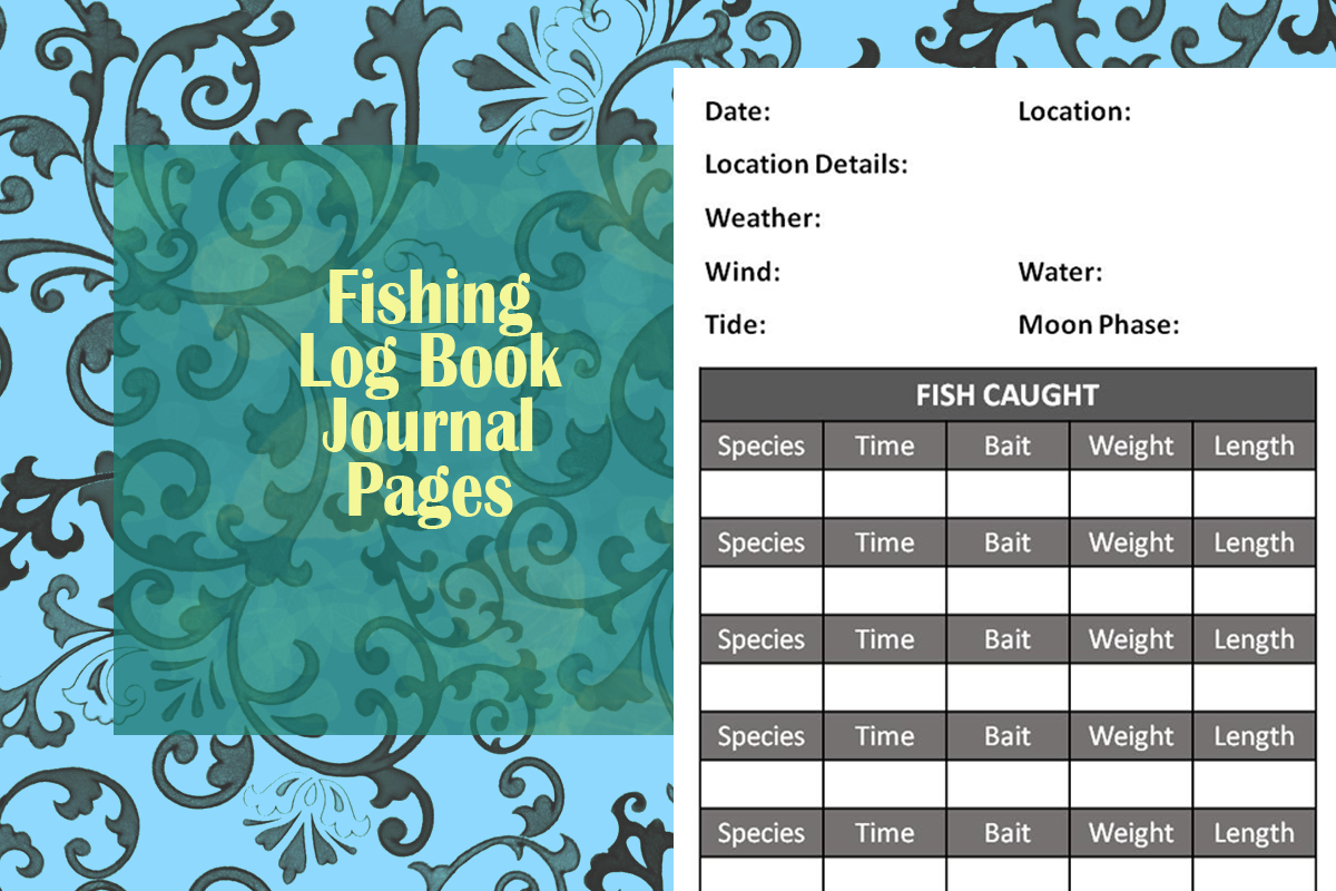Fishing Log Book: Two-Page Trip and Catch Log with PDF and PowerPoint Files original product preview