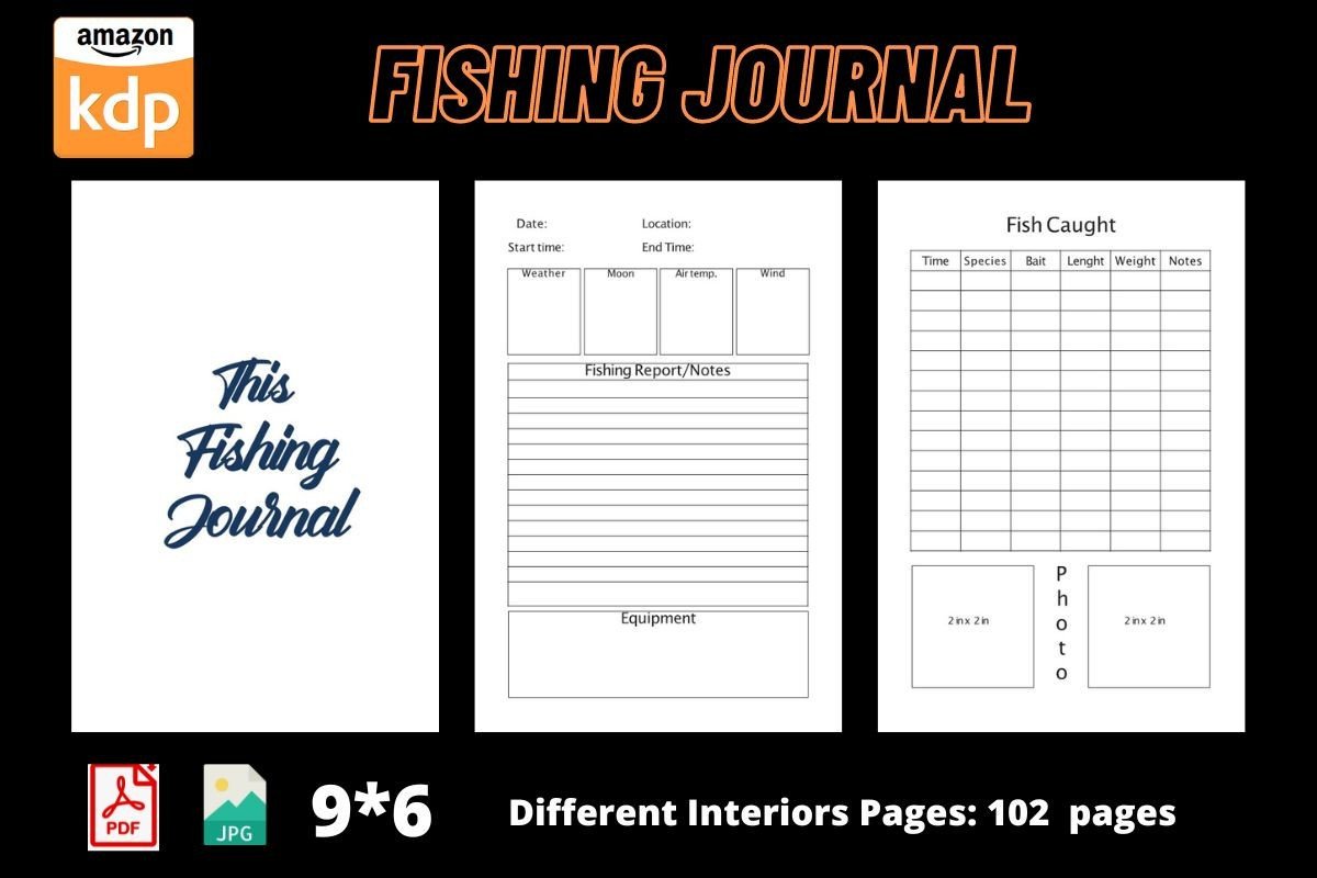 Fishing Log Book: Landscape Fishing Journal with PowerPoint Editing original product preview