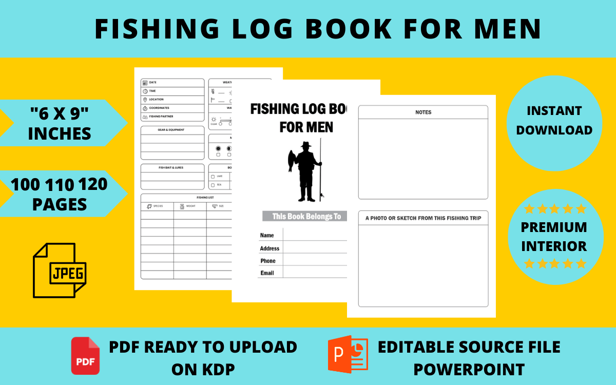 Fishing Log Book: Compact Fishing Records with Three Page-Count Versions original product preview
