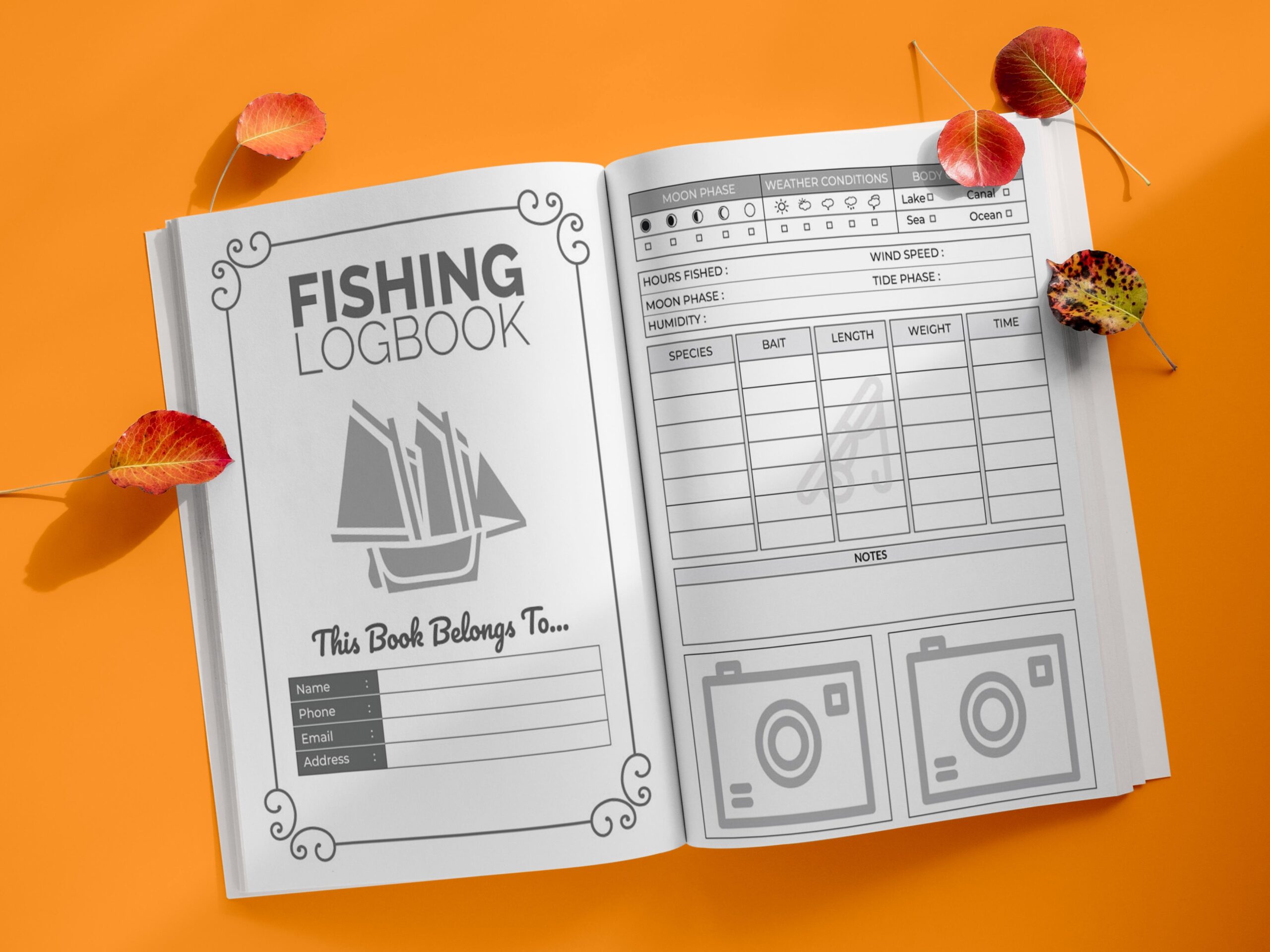 Fishing Log Book: Letter-Size Fishing Journal with a 120-Page PDF original product preview