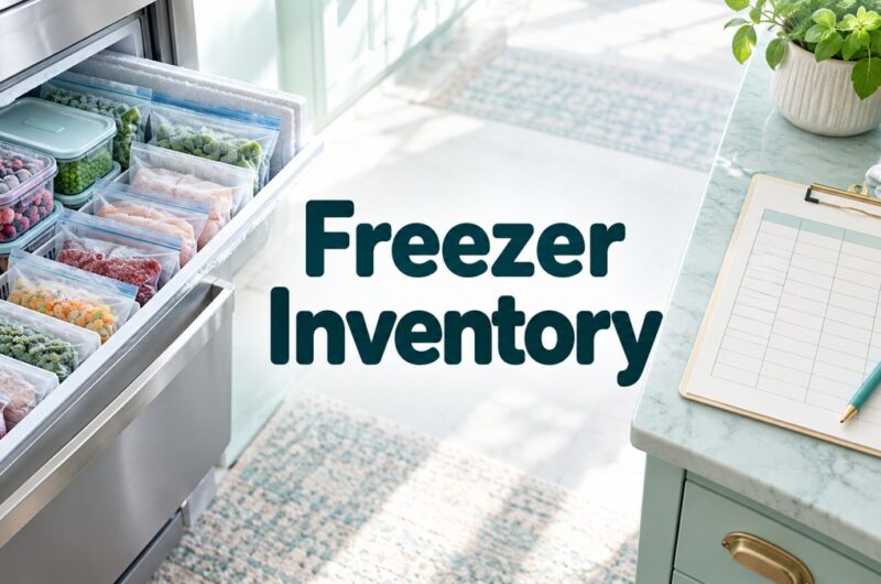 Freezer Inventory editorial cover with centered title