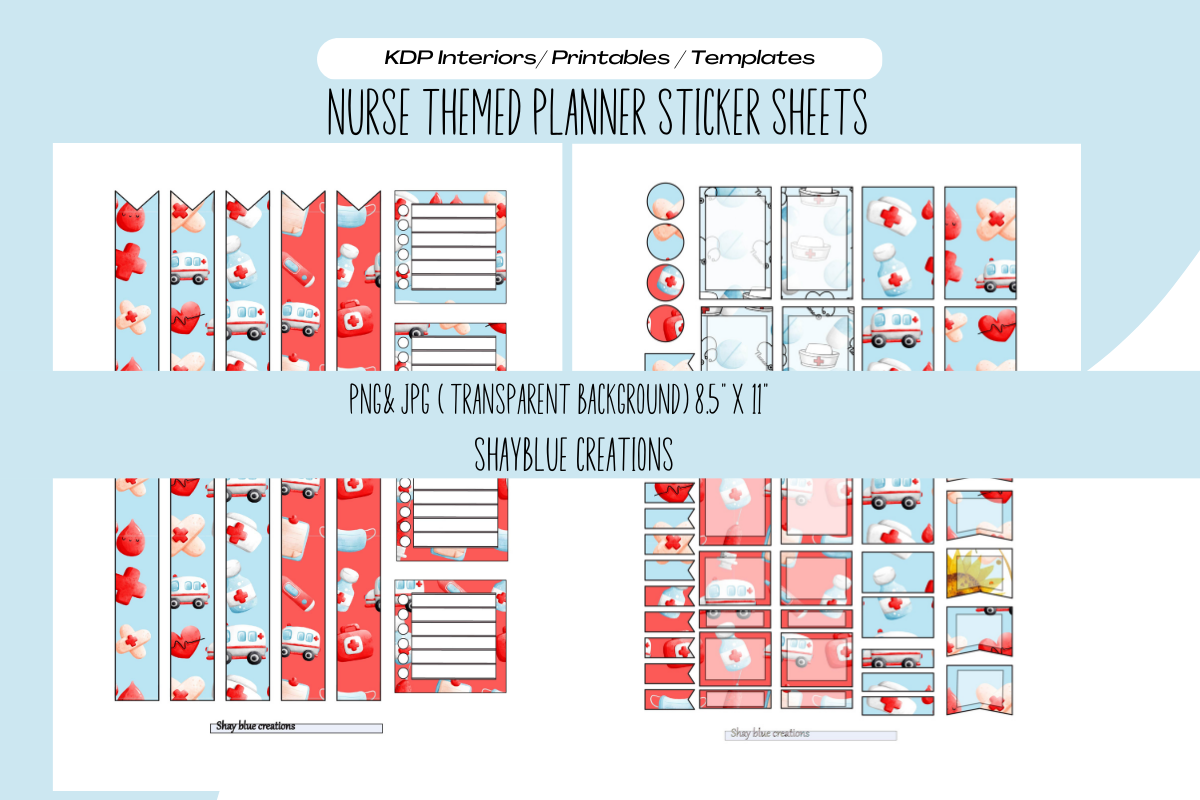 Functional Planner Stickers: Nurse Functional Planner Sticker Sheets