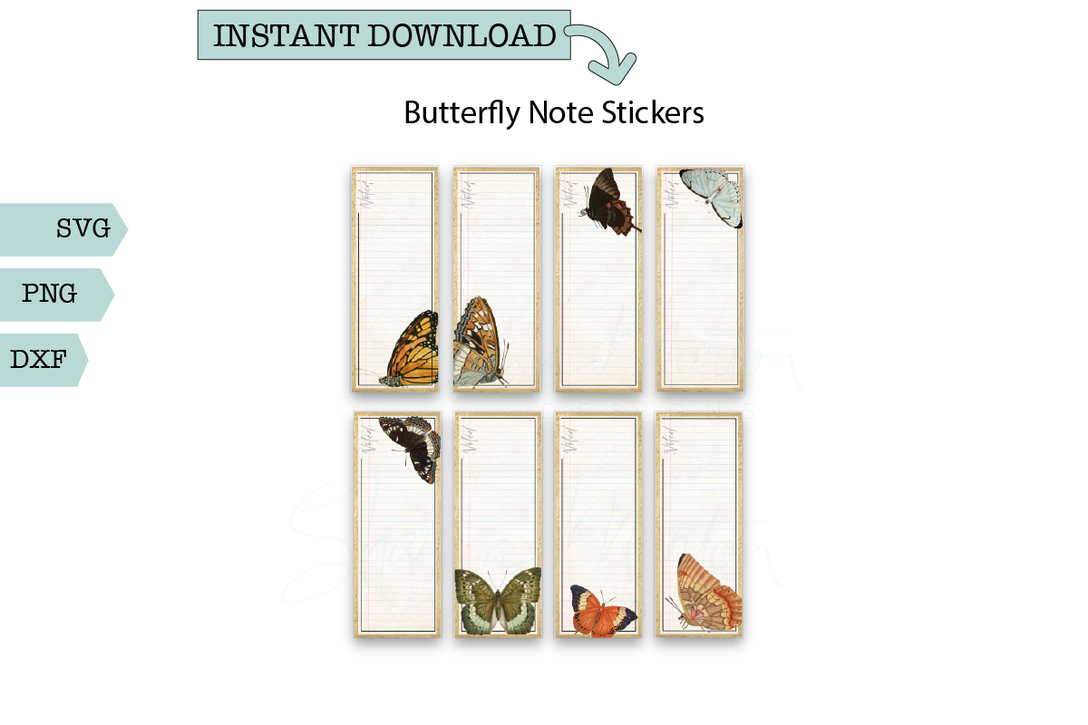 Functional Planner Stickers: Butterfly Note Planner Stickers