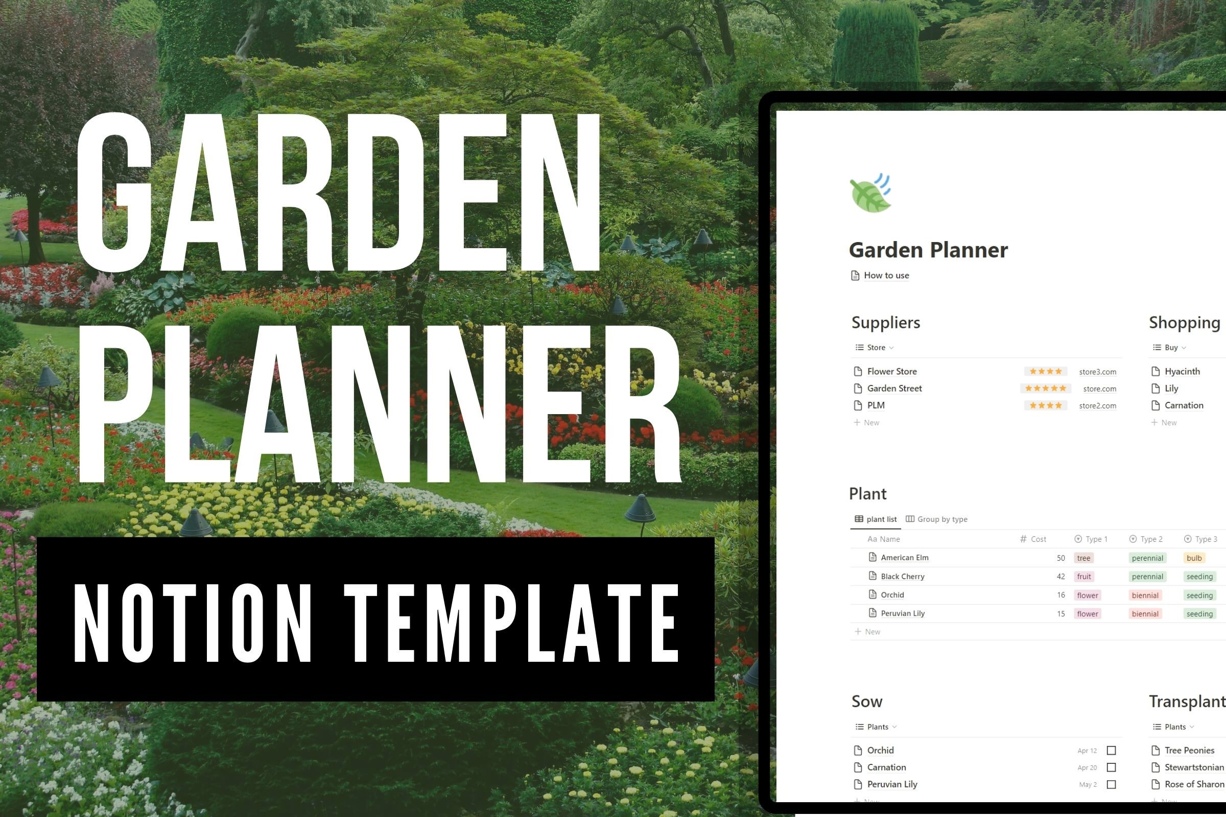 Garden Planner — Notion Garden Planner