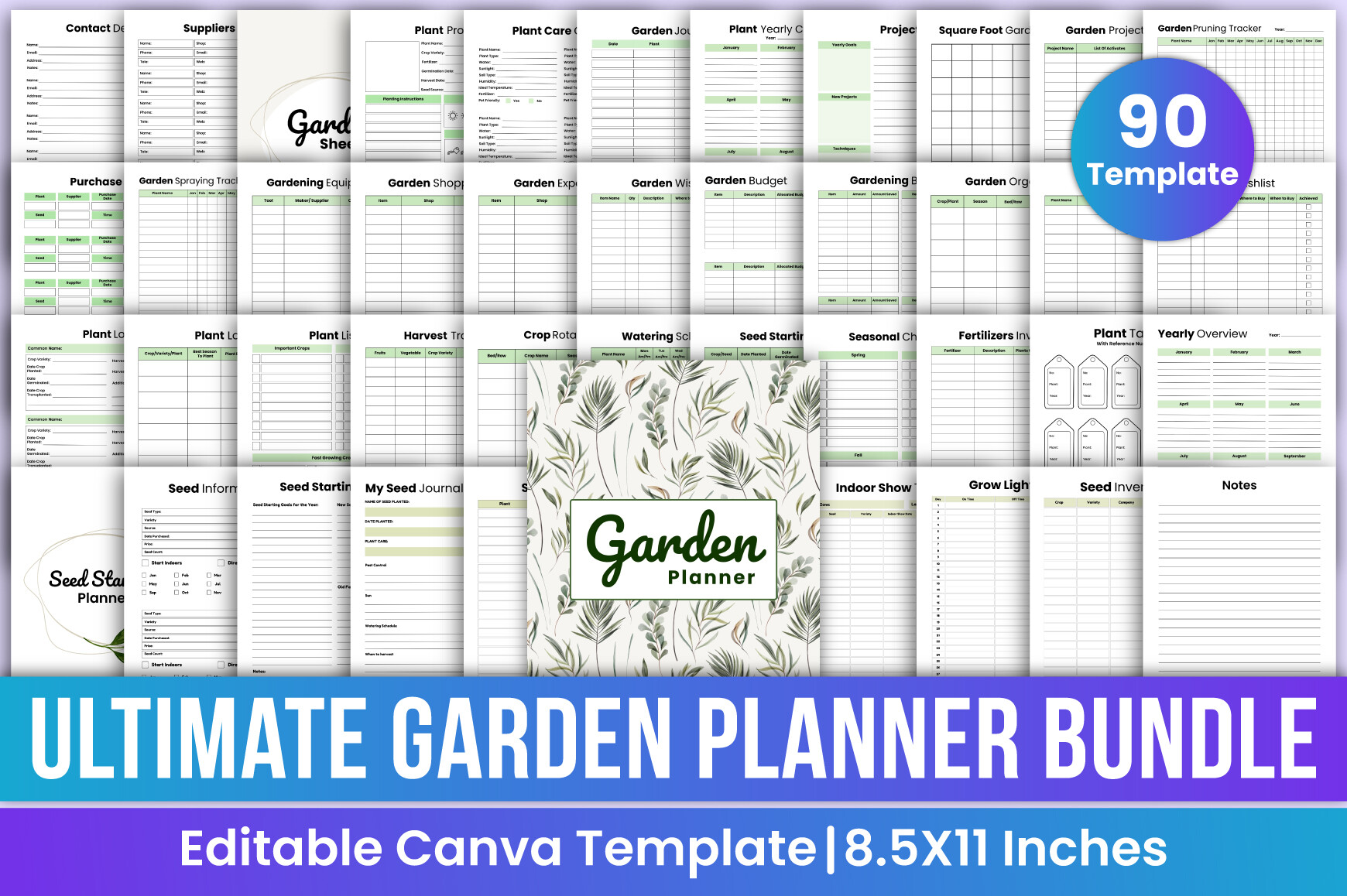 Garden Planner — Ultimate Garden Planner Bundle Canva