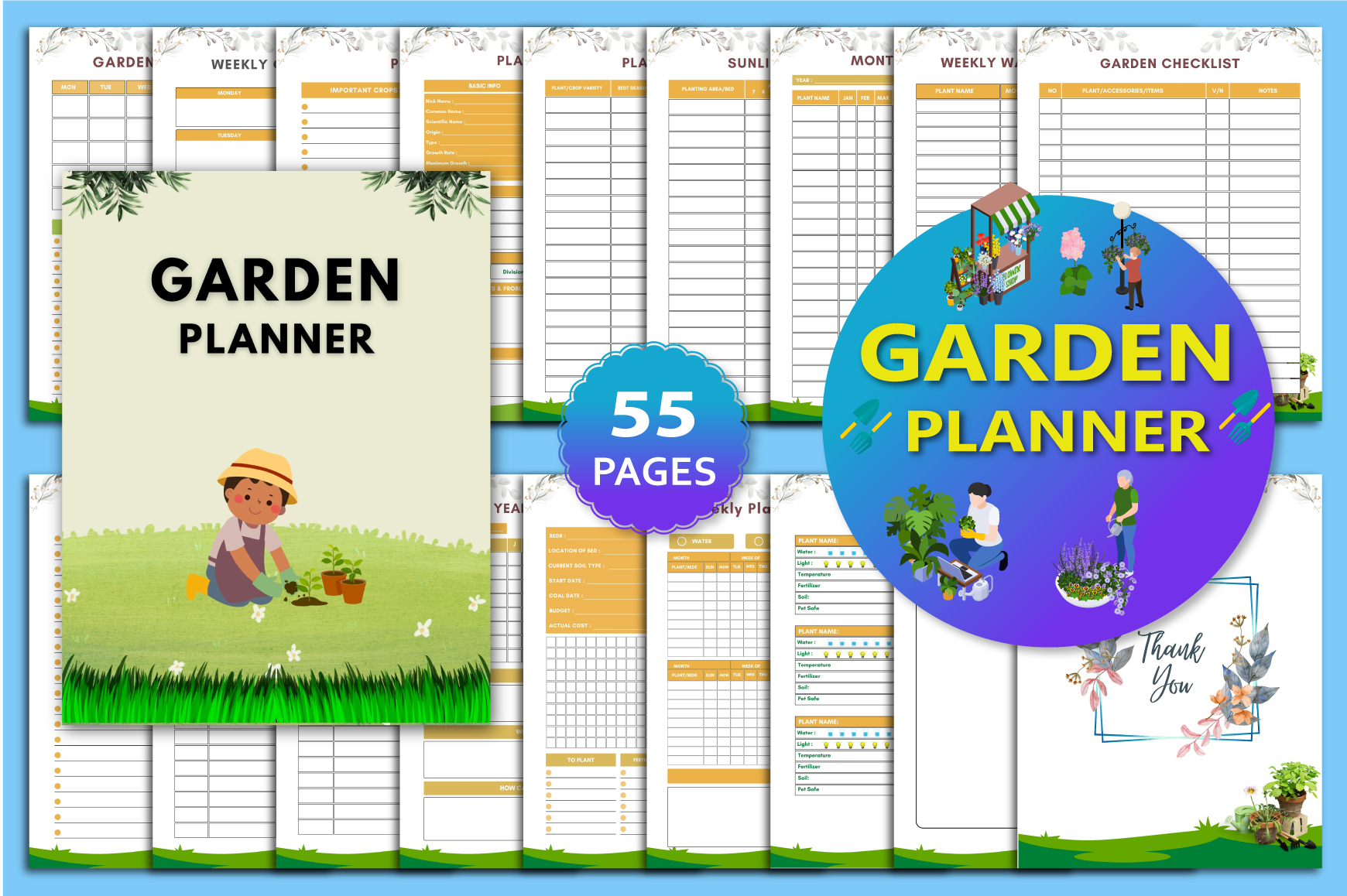 Garden Planner — Garden Planner Canva KDP