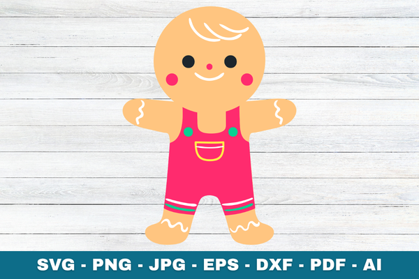 gingerbread stickers: A Simple Baby Gingerbread Character with Vector Options original product preview
