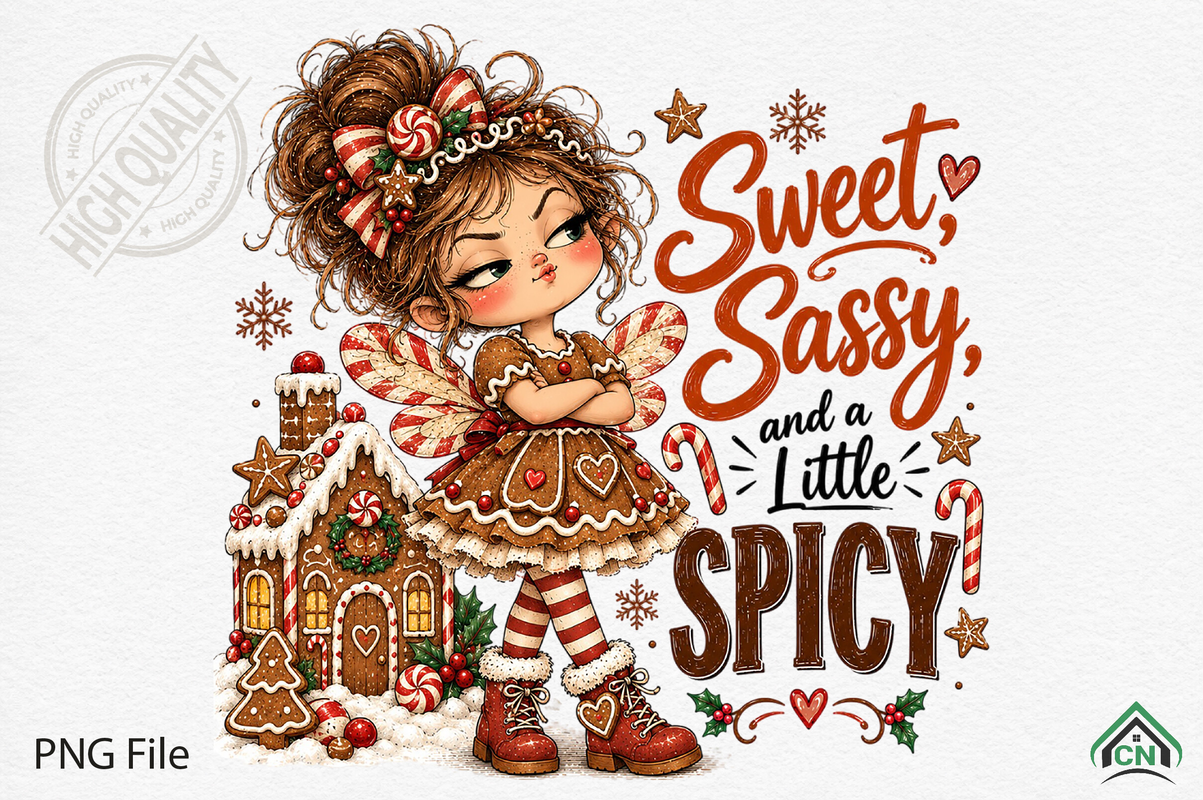 gingerbread stickers: A Gingerbread Fairy with a Sweet-and-Spicy Message original product preview