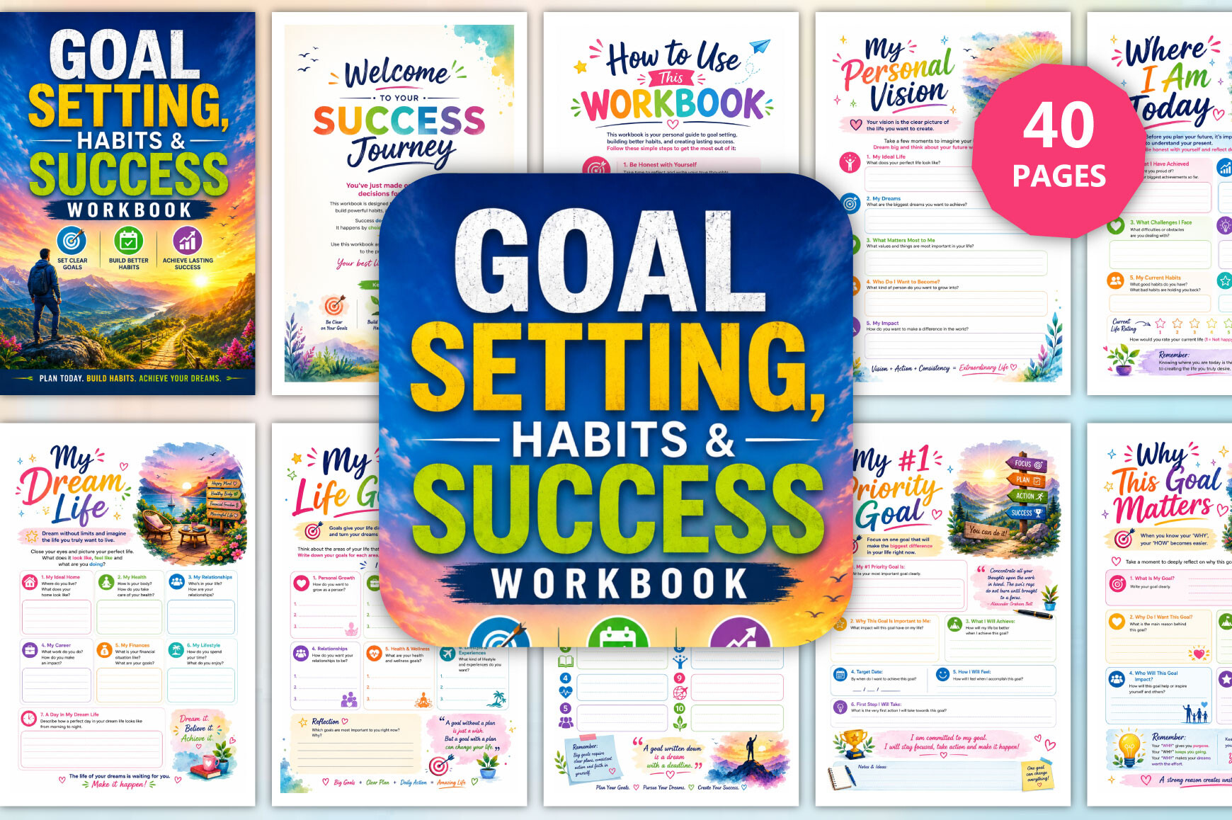 90 Day Goal Planner — Goal Setting, Habits & Success Workbook by munjix pro