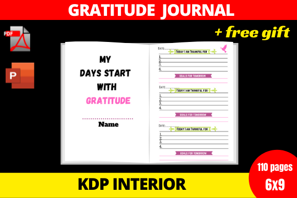 Gratitude Journal: Gratitude Journal Interior by IM Designs