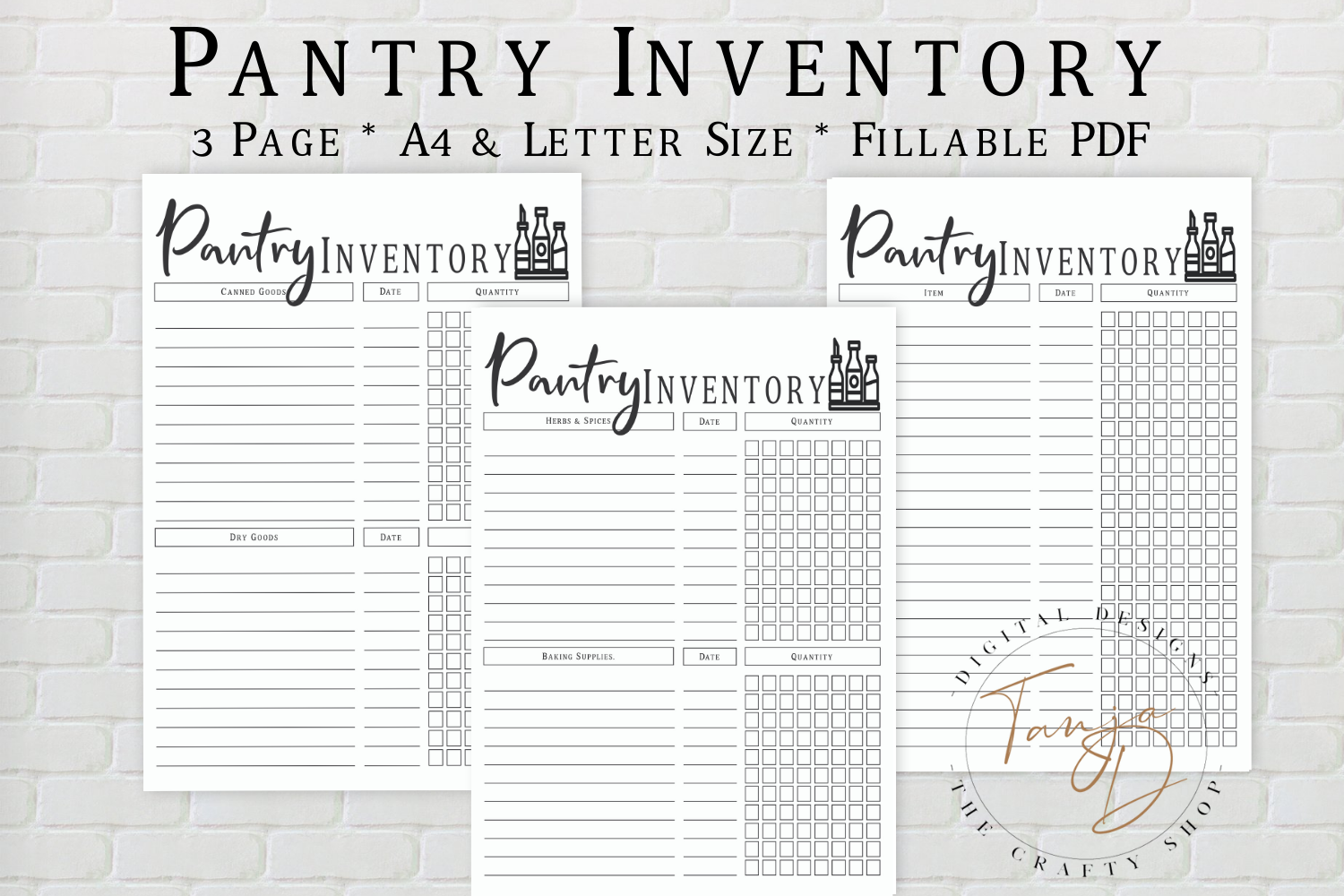 holiday pantry inventory: A Black-and-White Pantry List for Quick Holiday Stock Checks original product preview