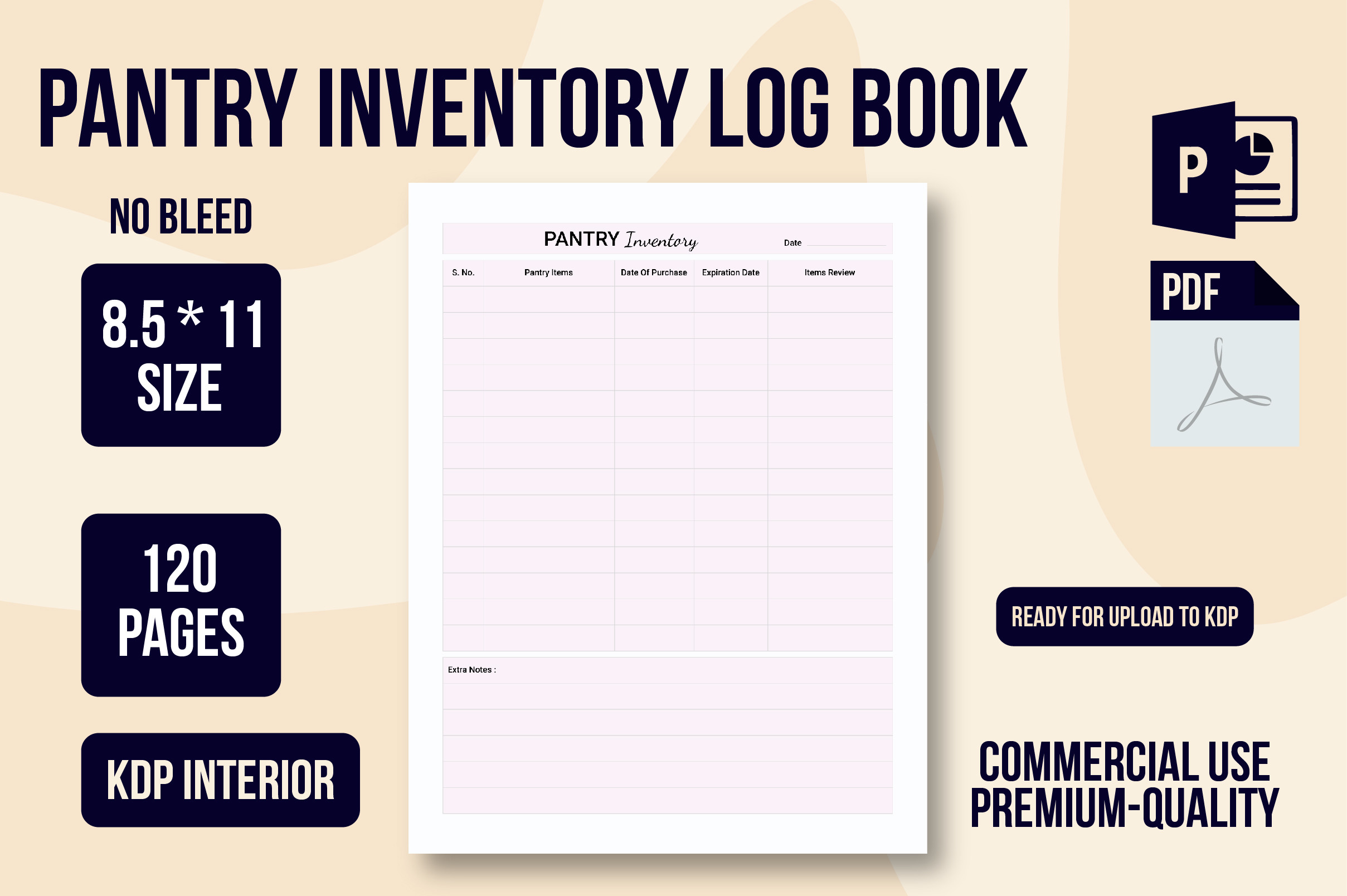 holiday pantry inventory: A Letter-Size Pantry Logbook with a PowerPoint File original product preview