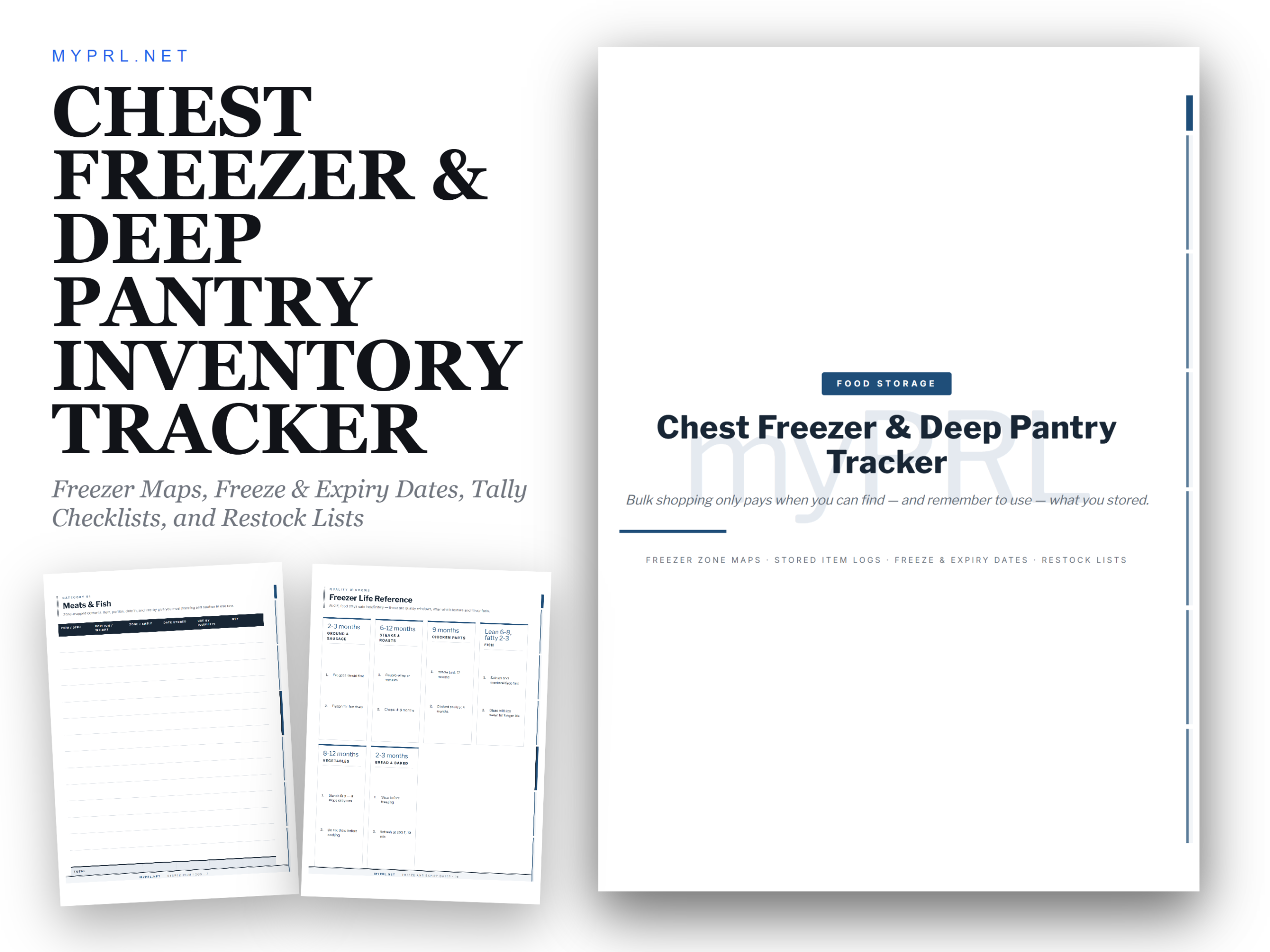 holiday pantry inventory: A Hyperlinked Pantry and Freezer PDF with Maps and Logs original product preview