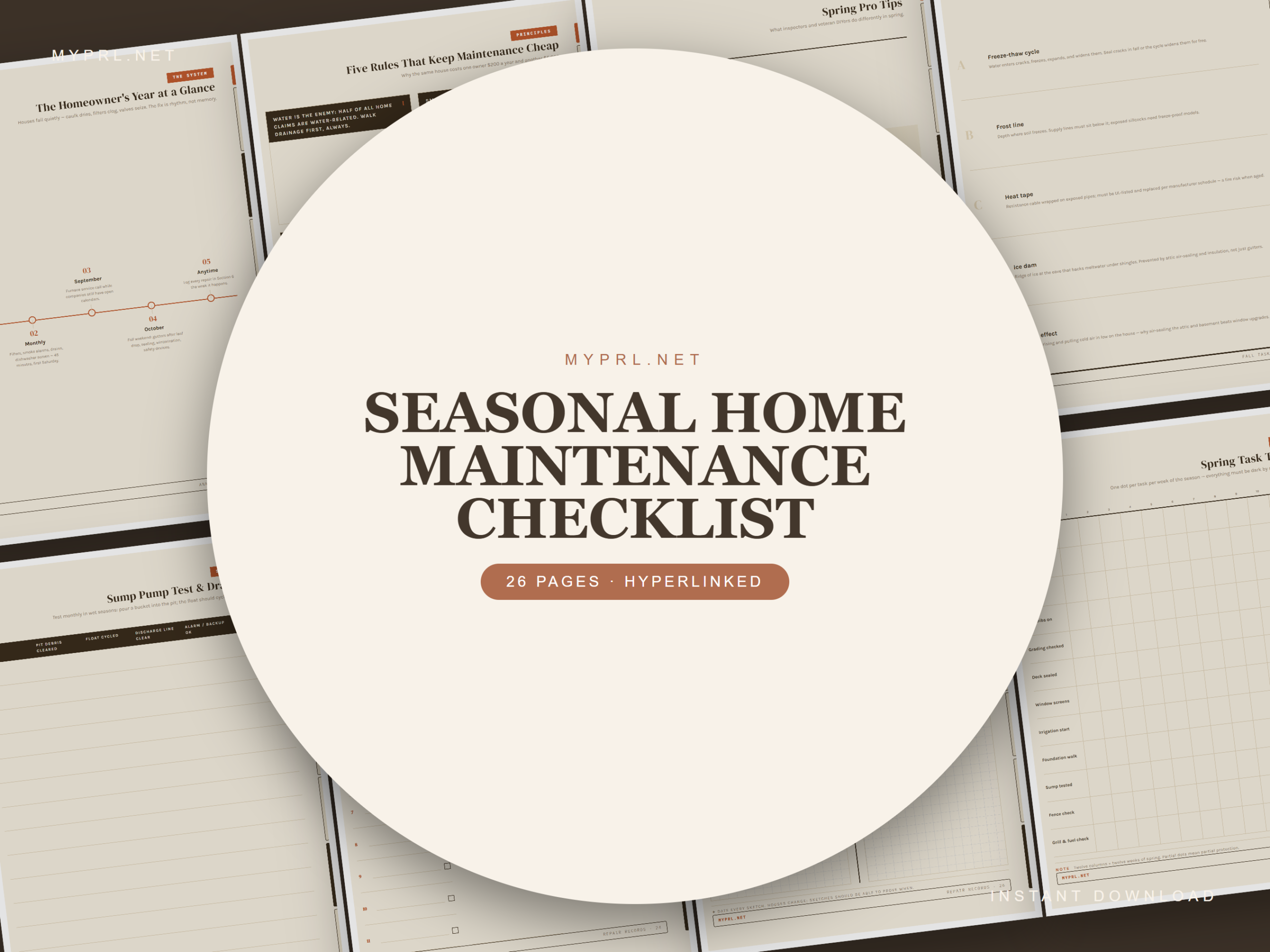 Home Maintenance Planner — Seasonal Home Maintenance Checklist