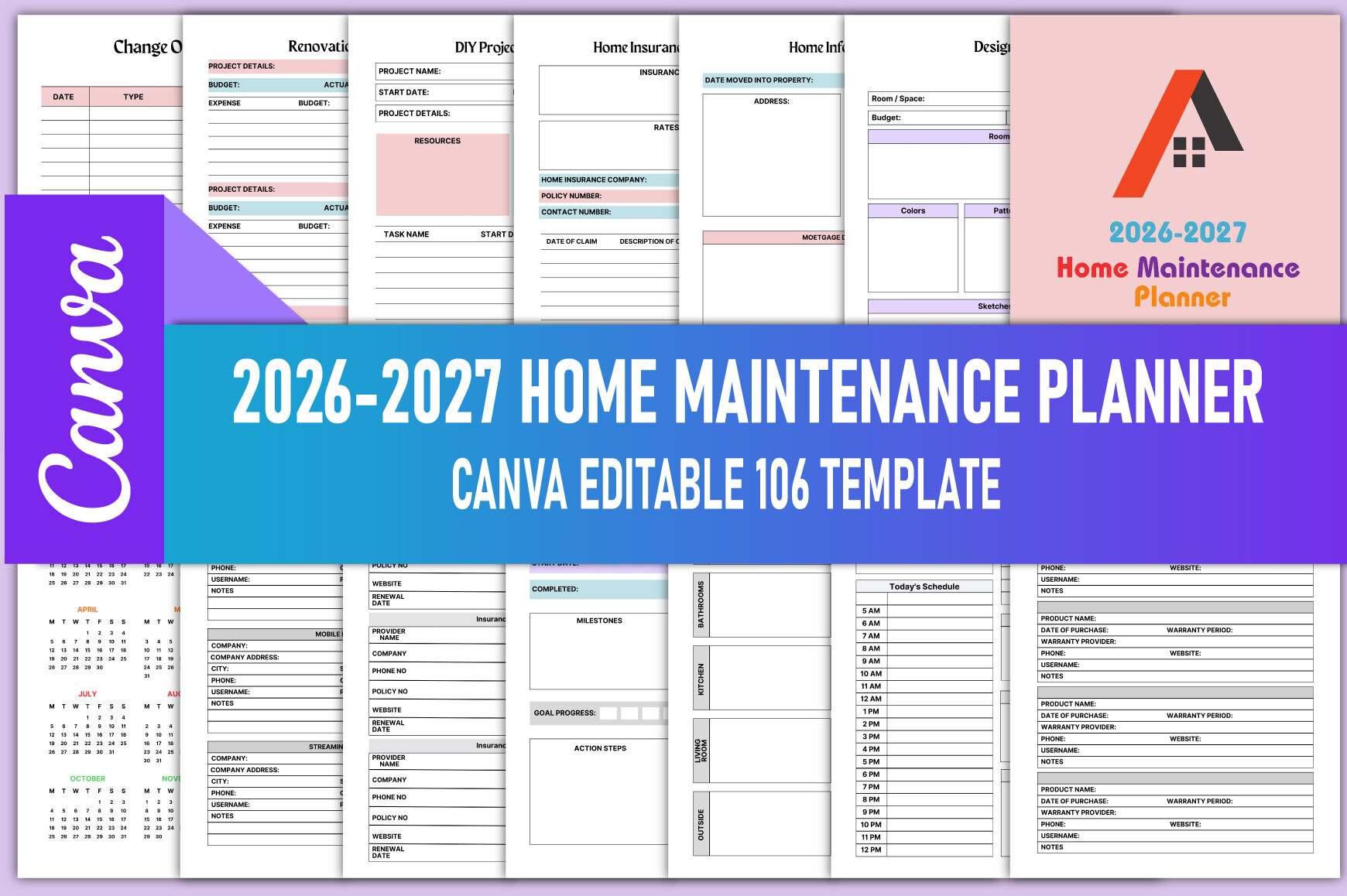 Home Maintenance Planner — 2026-2027 Home Maintenance Planner