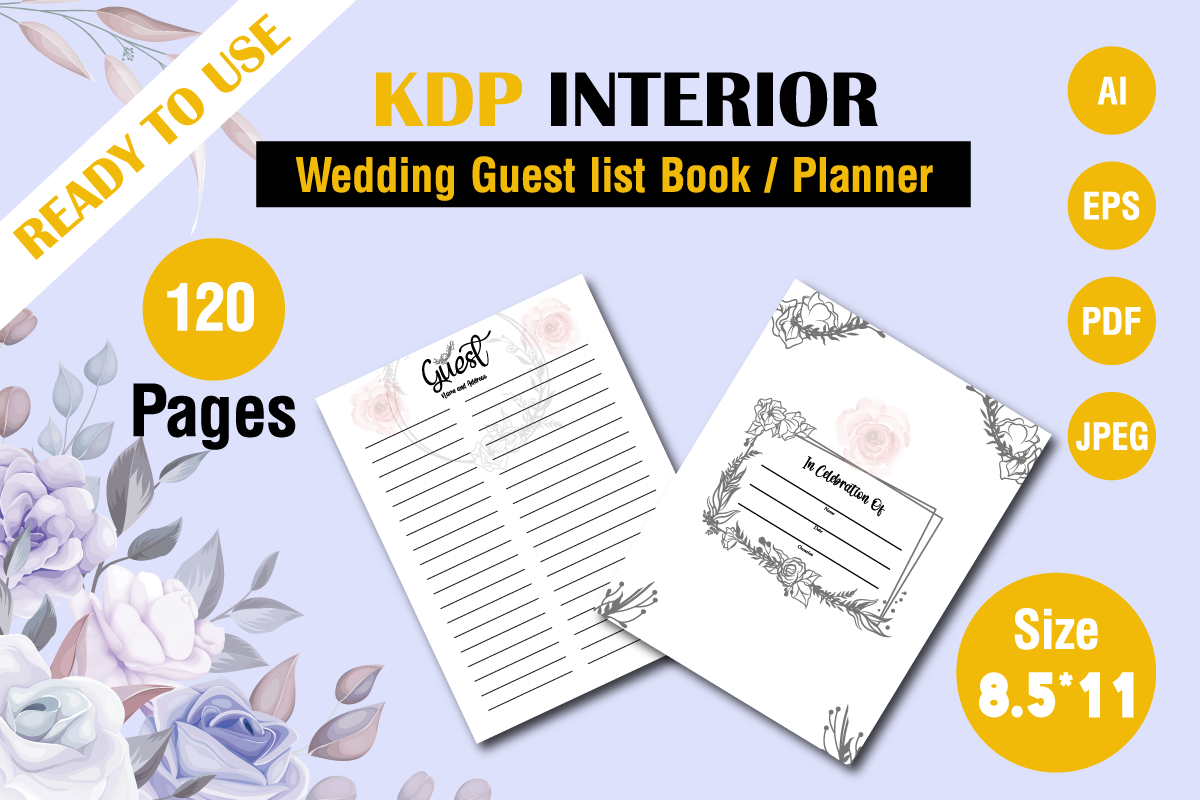 wedding guest list: Illustrator-Editable Guest Planning Book original product preview