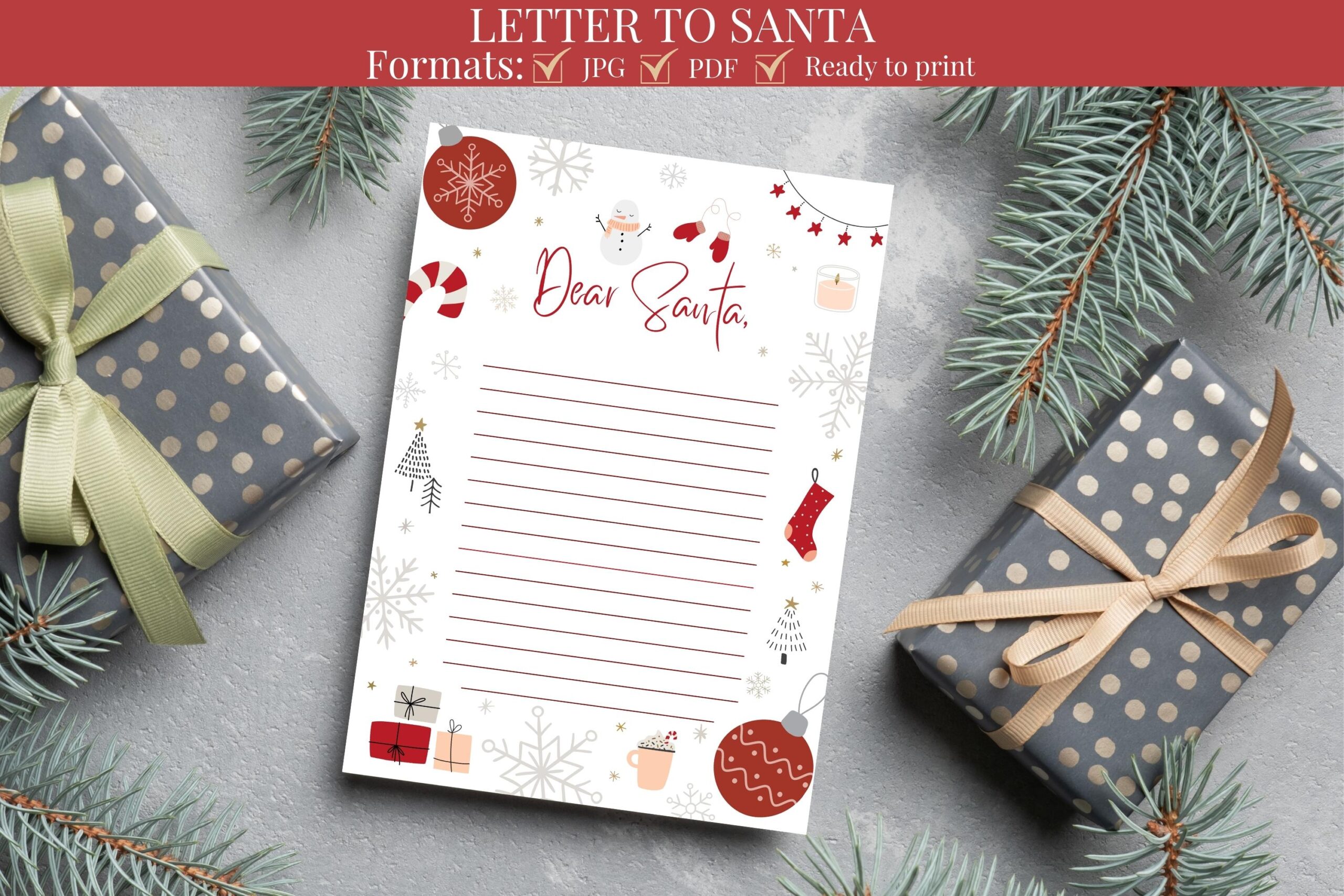 letter to santa templates: Full-Page and Two-Up Santa Letters original product preview