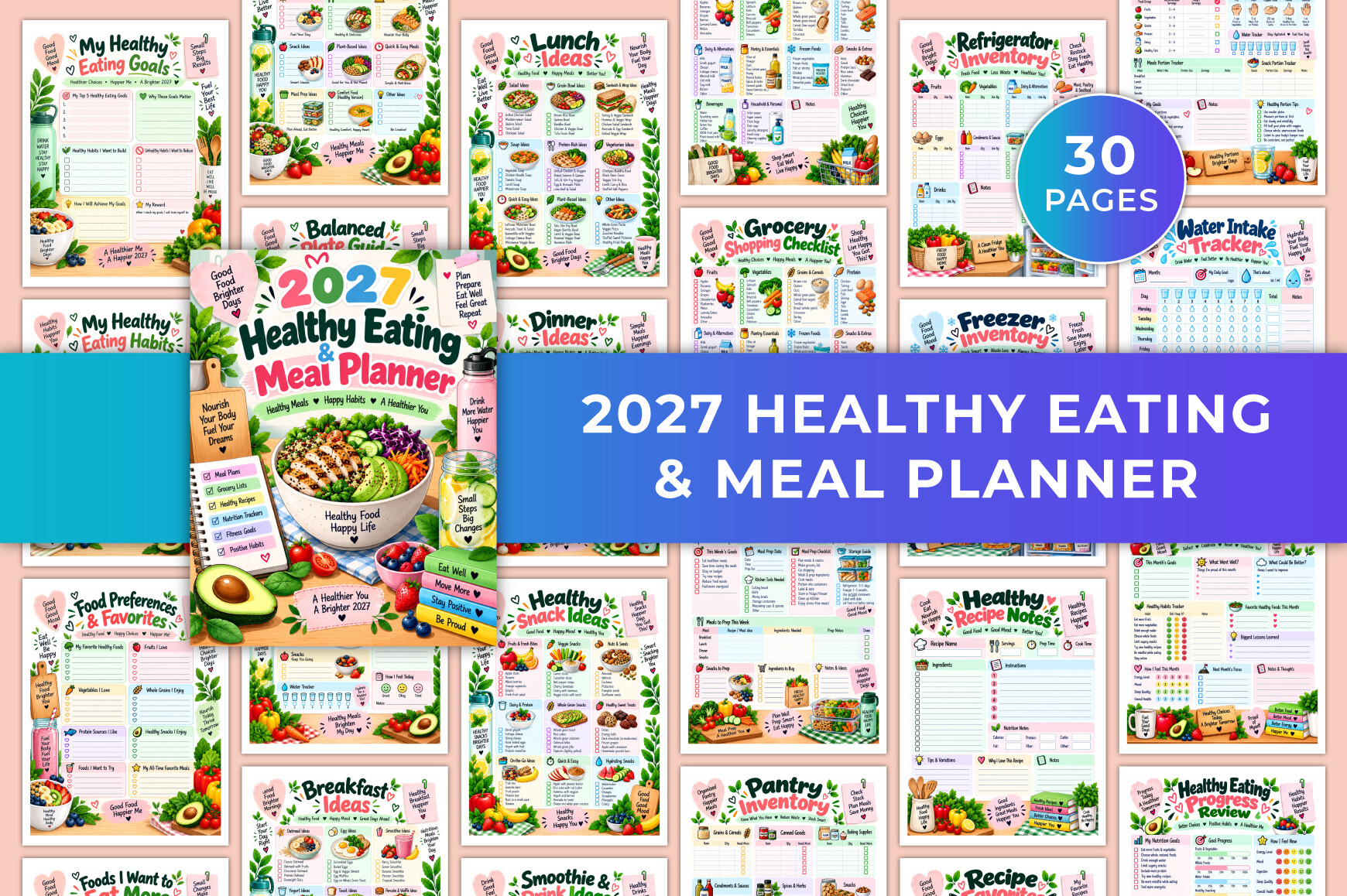 Meal Prep Planner — 2027 Healthy Eating & Meal Planner by SR KDP