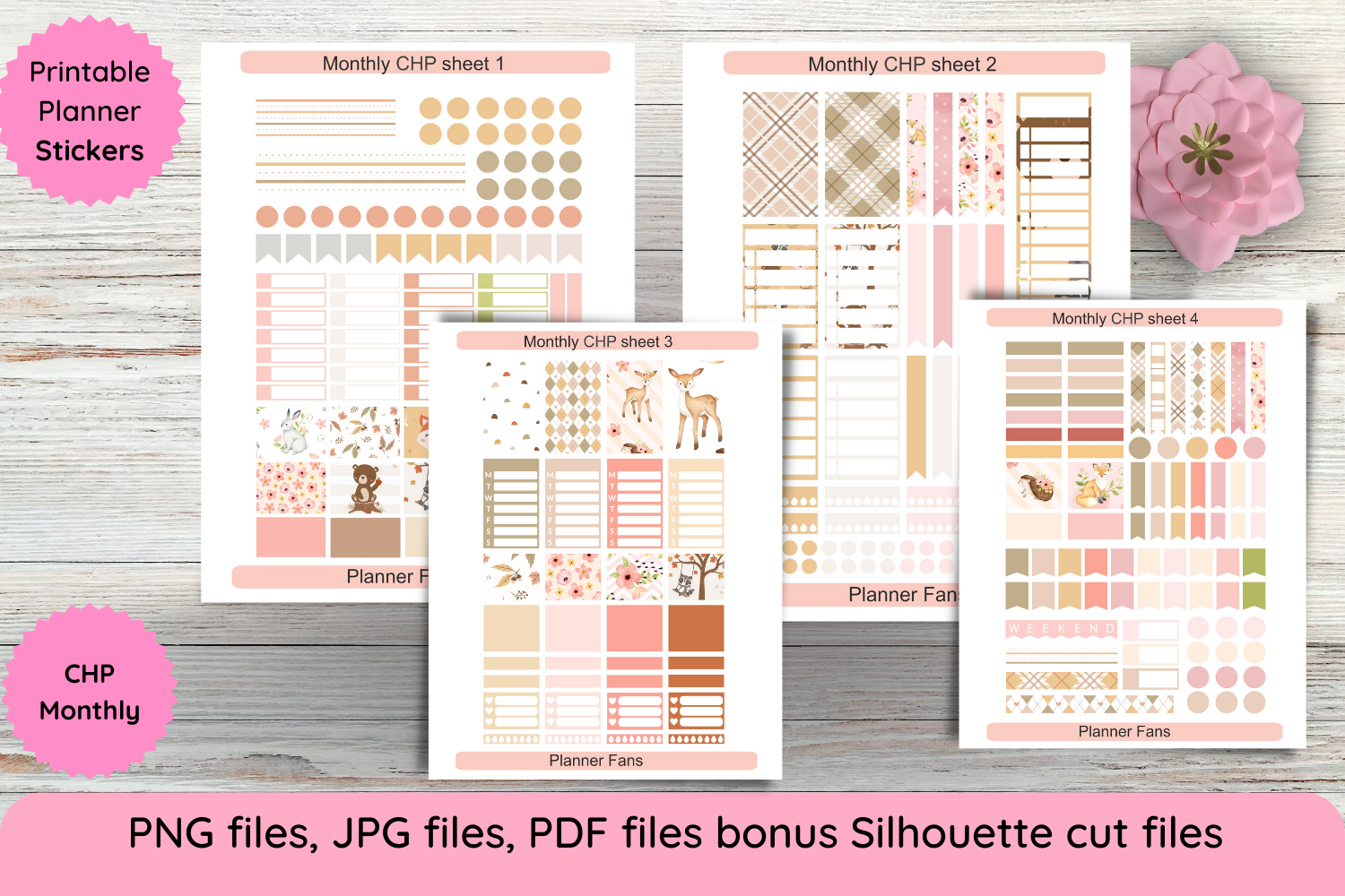 Monthly Planner Stickers: Monthly Planner Sticker Kit: Classic Size