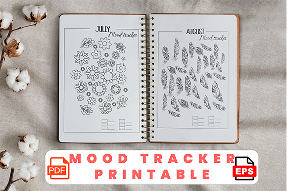 Mood Tracker: Monthly Mood Tracker Designs by Titania Creative