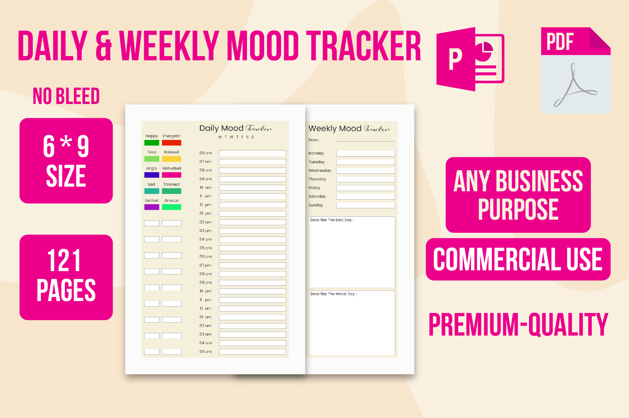 Mood Tracker: Daily and Weekly Mood Tracker by Graphic_hero