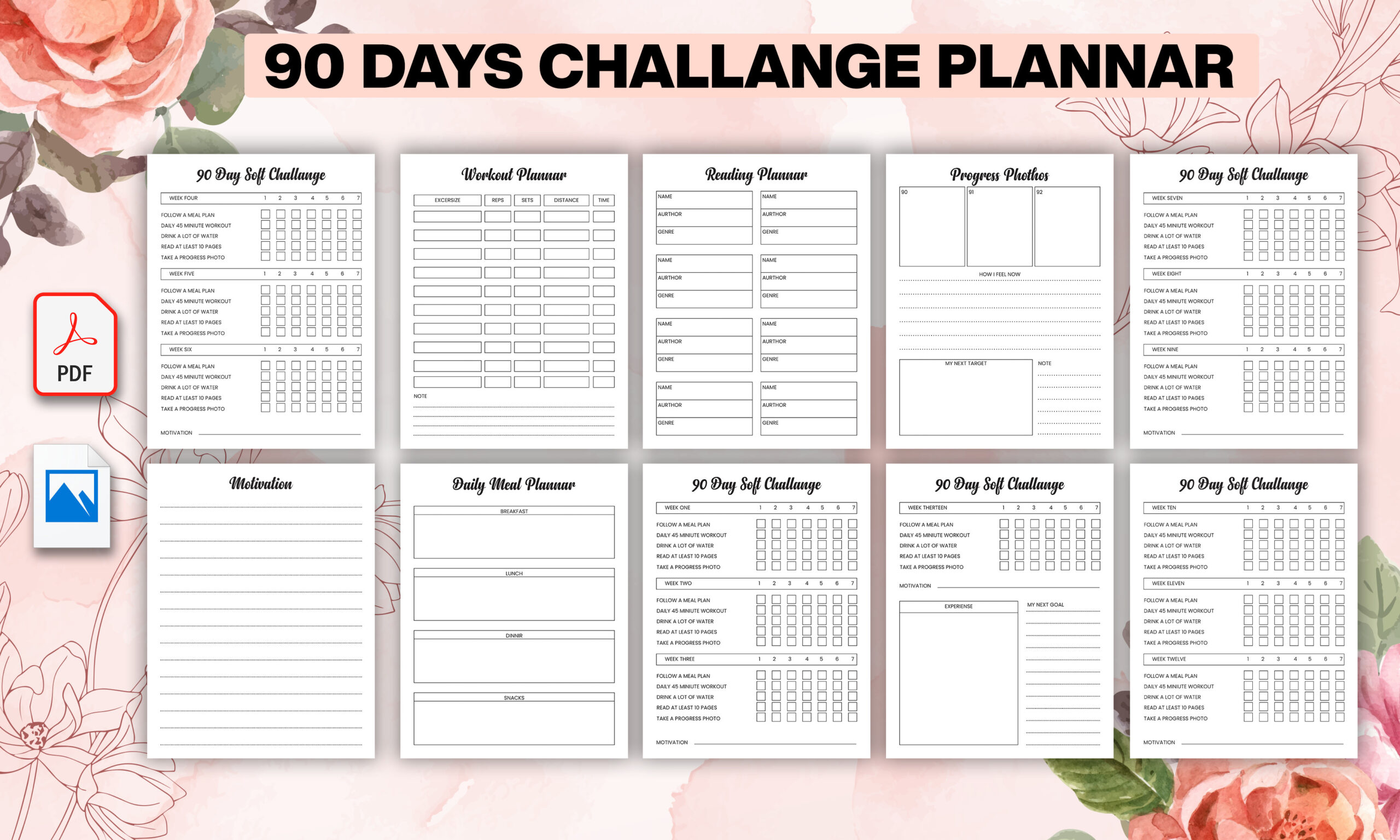 90 Day Goal Planner — My Next 90 Days Challenge Planner by Mehedi Hasan