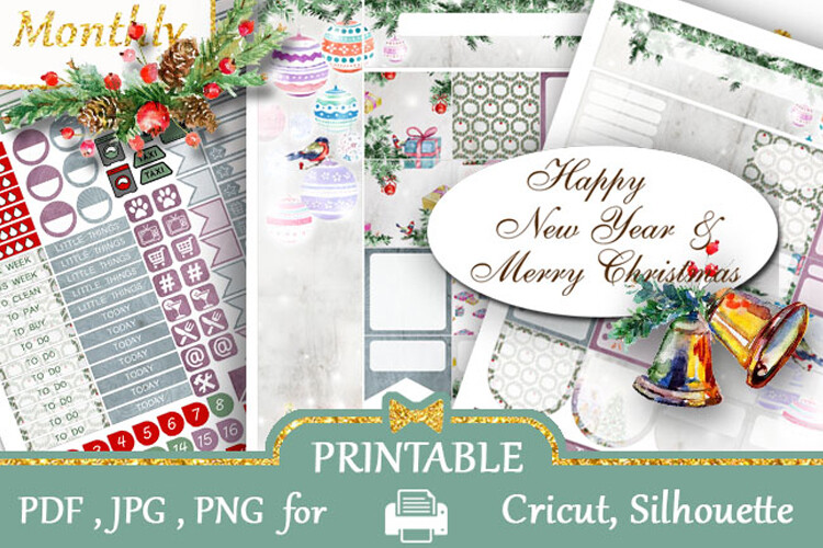 new year planner stickers: A Monthly Box Kit for the Christmas-to-New-Year Transition original product preview