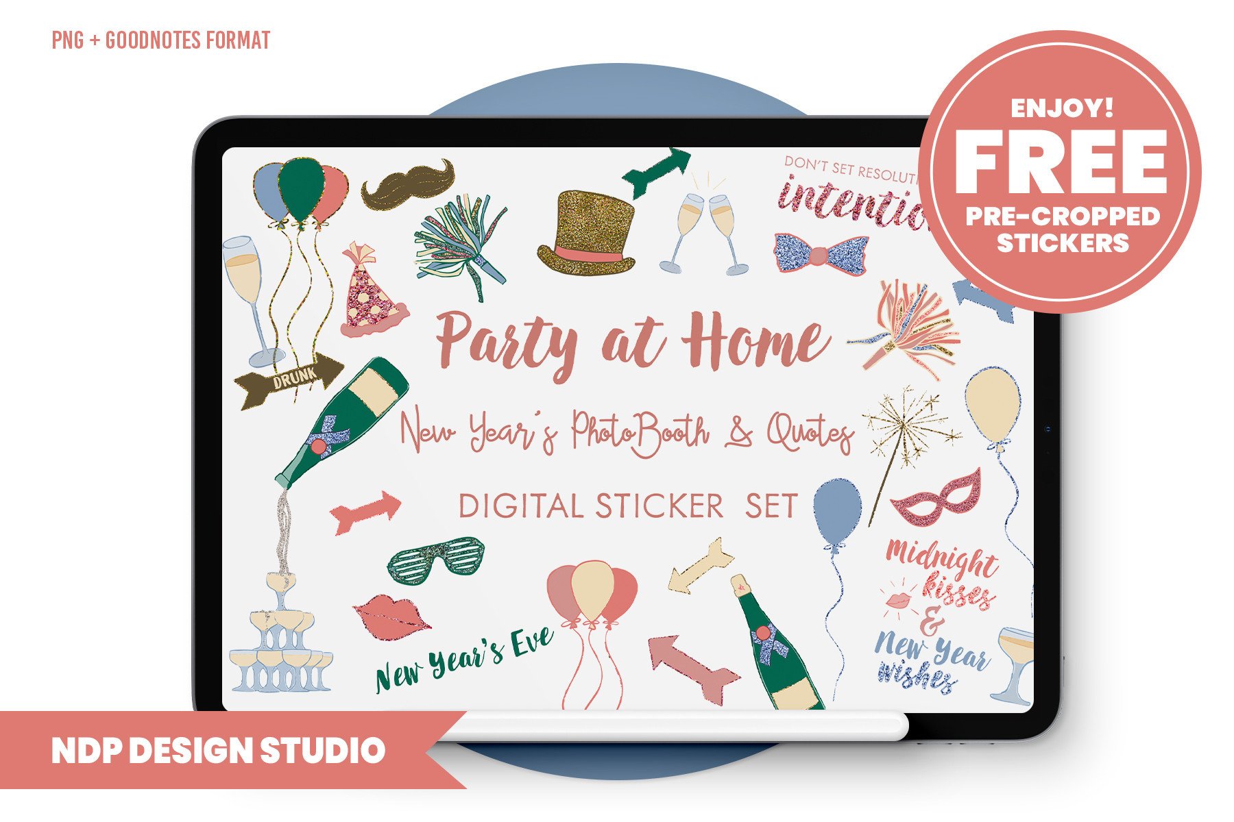 new year planner stickers: A Digital Photobooth Set with a Linked Sticker Book original product preview
