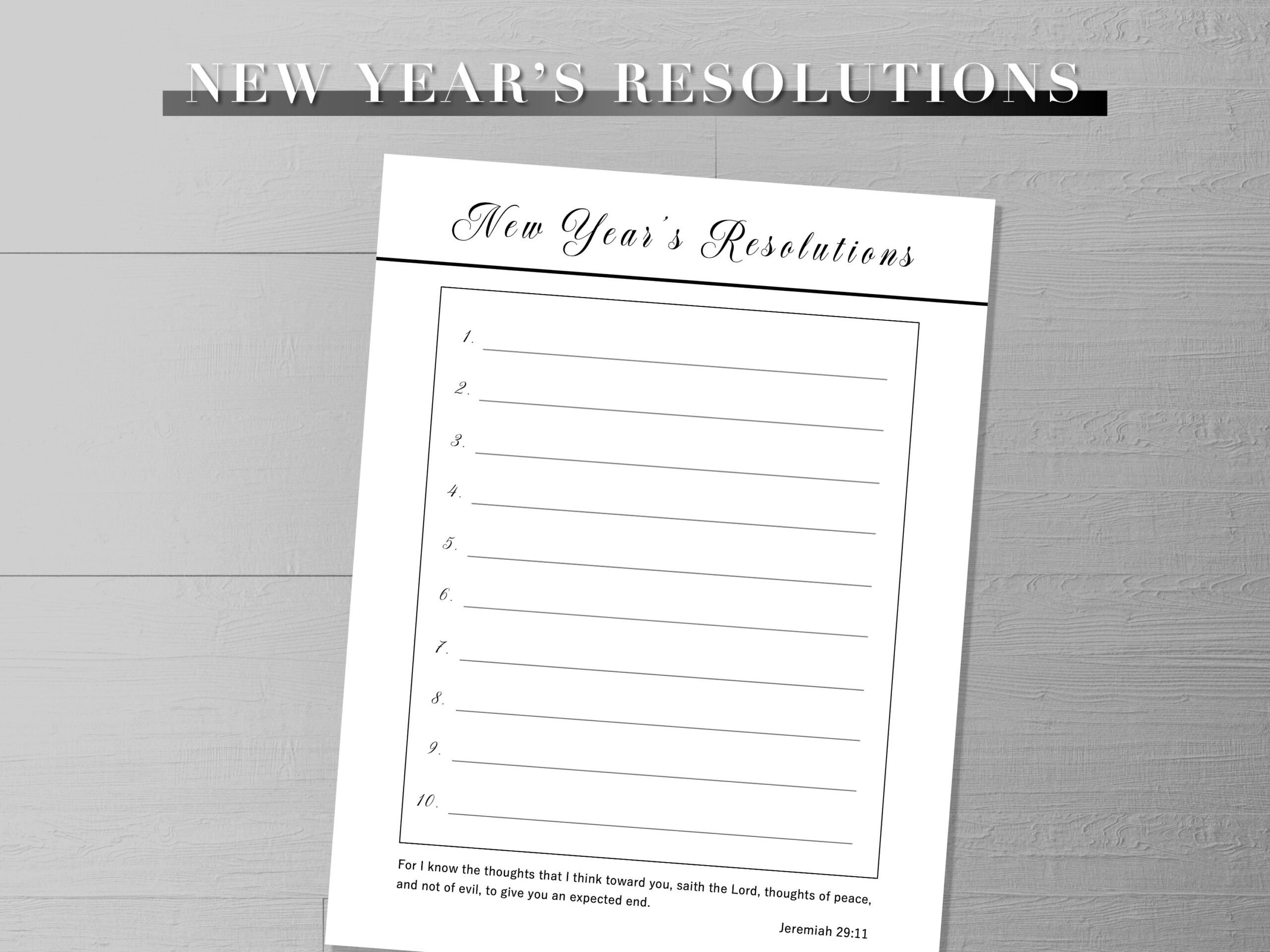 New Year Planner — New Years Resolution product preview
