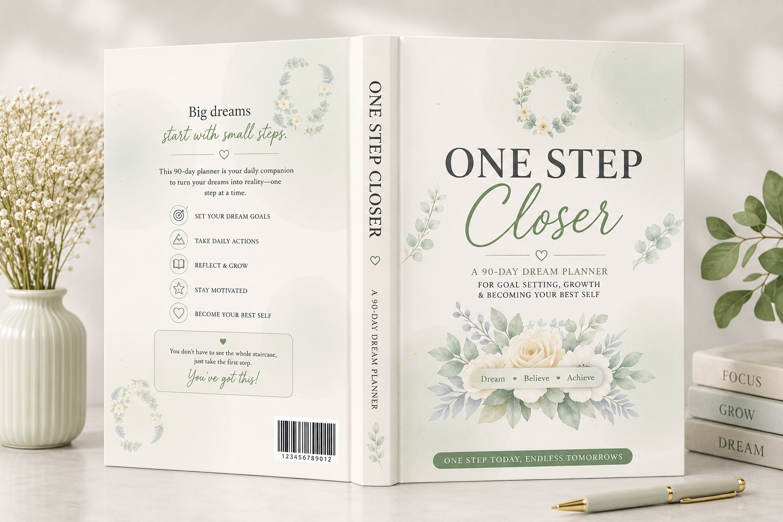 90 Day Goal Planner — One Step Closer 90-Day Dream Planner by Azhir