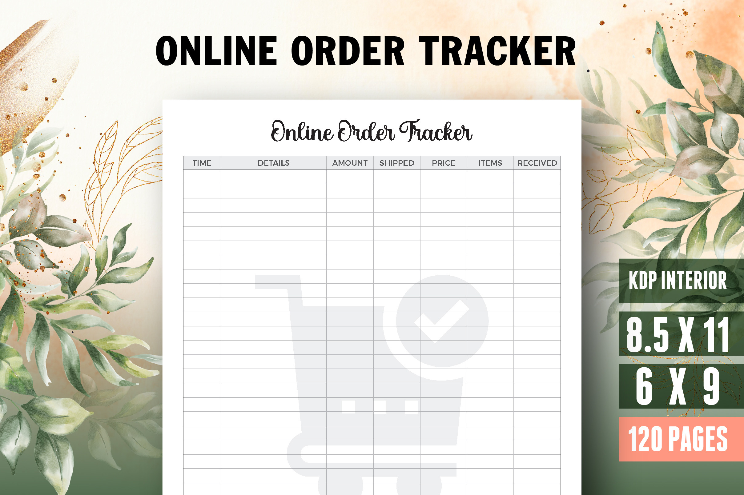 Order Tracker: Vector Cafe: Online Order Record Notebook