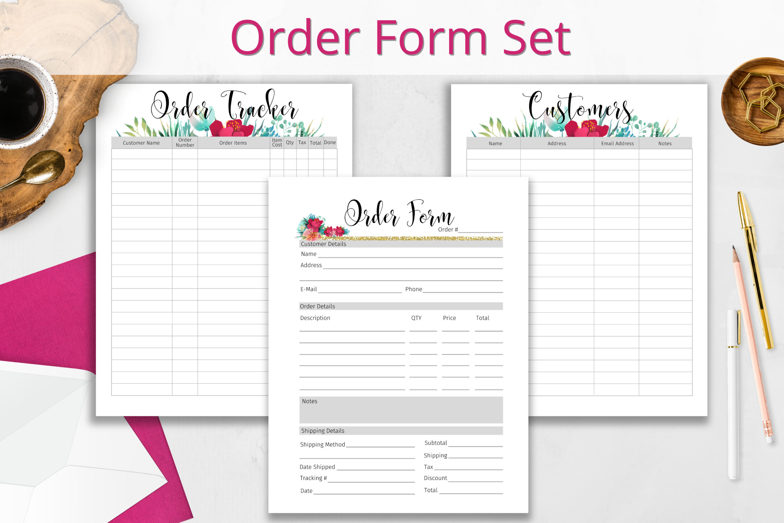 Order Tracker: Hustle Smart Shop: Floral Order and Customer Set