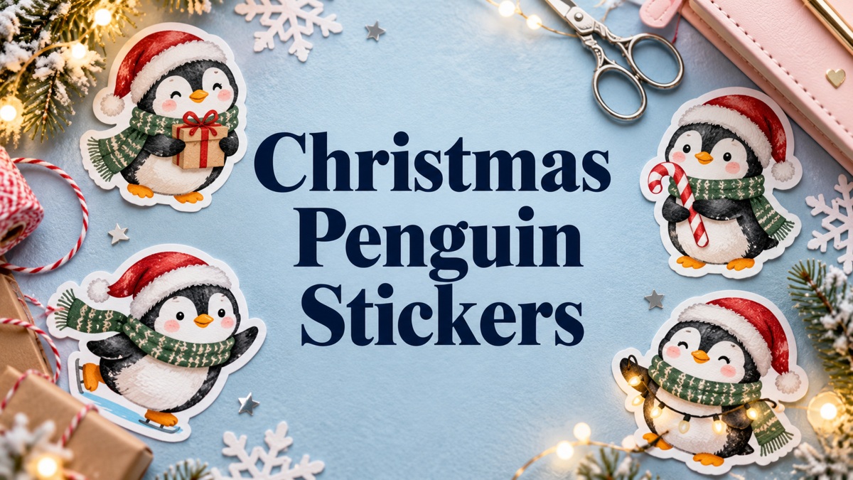 Penguin Stickers editorial cover with centered title