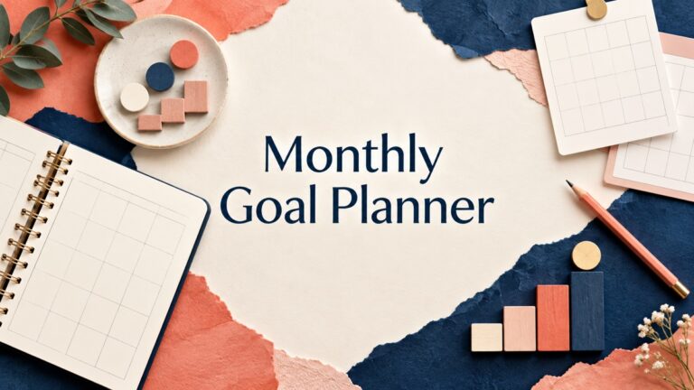 Monthly Goal Planner editorial cover