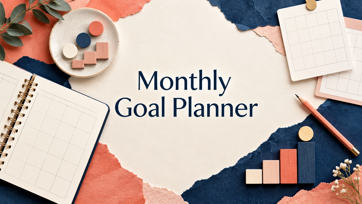 Monthly Goal Planner editorial cover