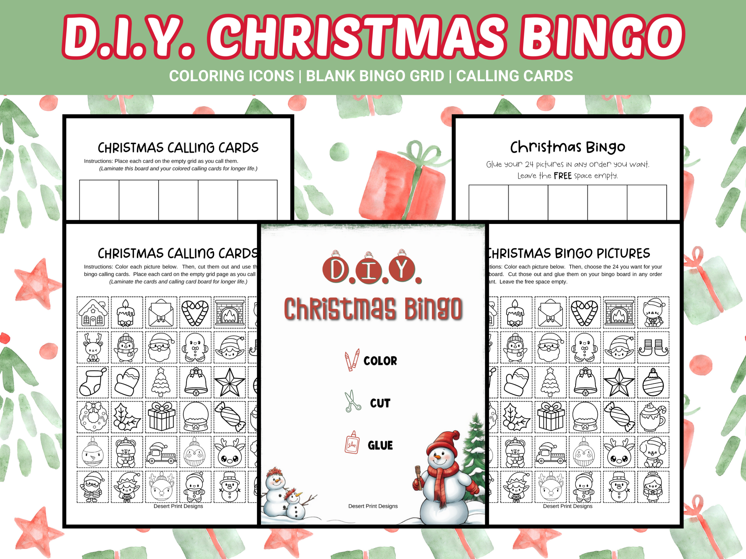 christmas bingo cards: Make-Your-Own Christmas Bingo Activity original product preview