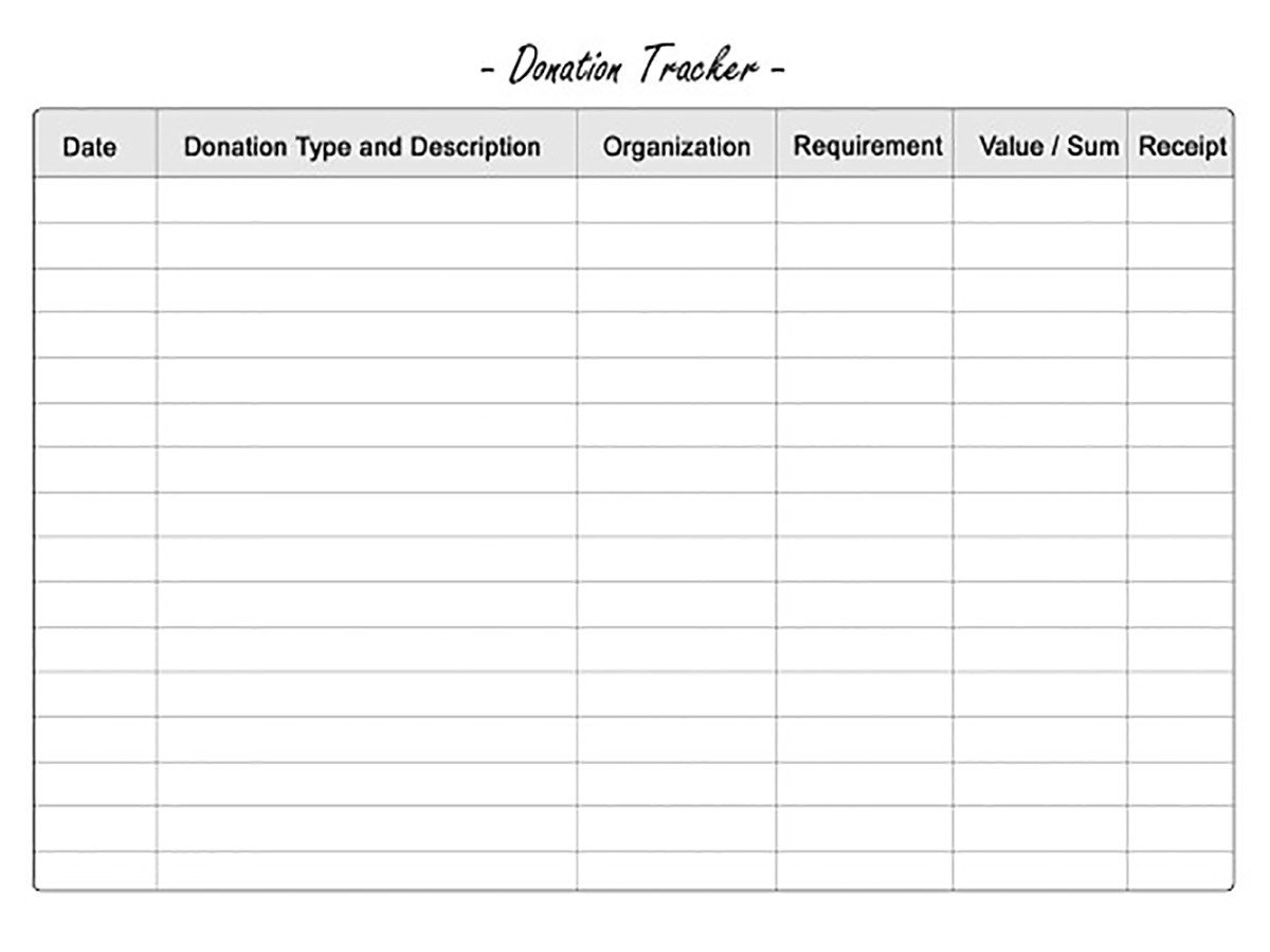 donation tracker: Donation Interior with Several Notebook Lengths original product preview