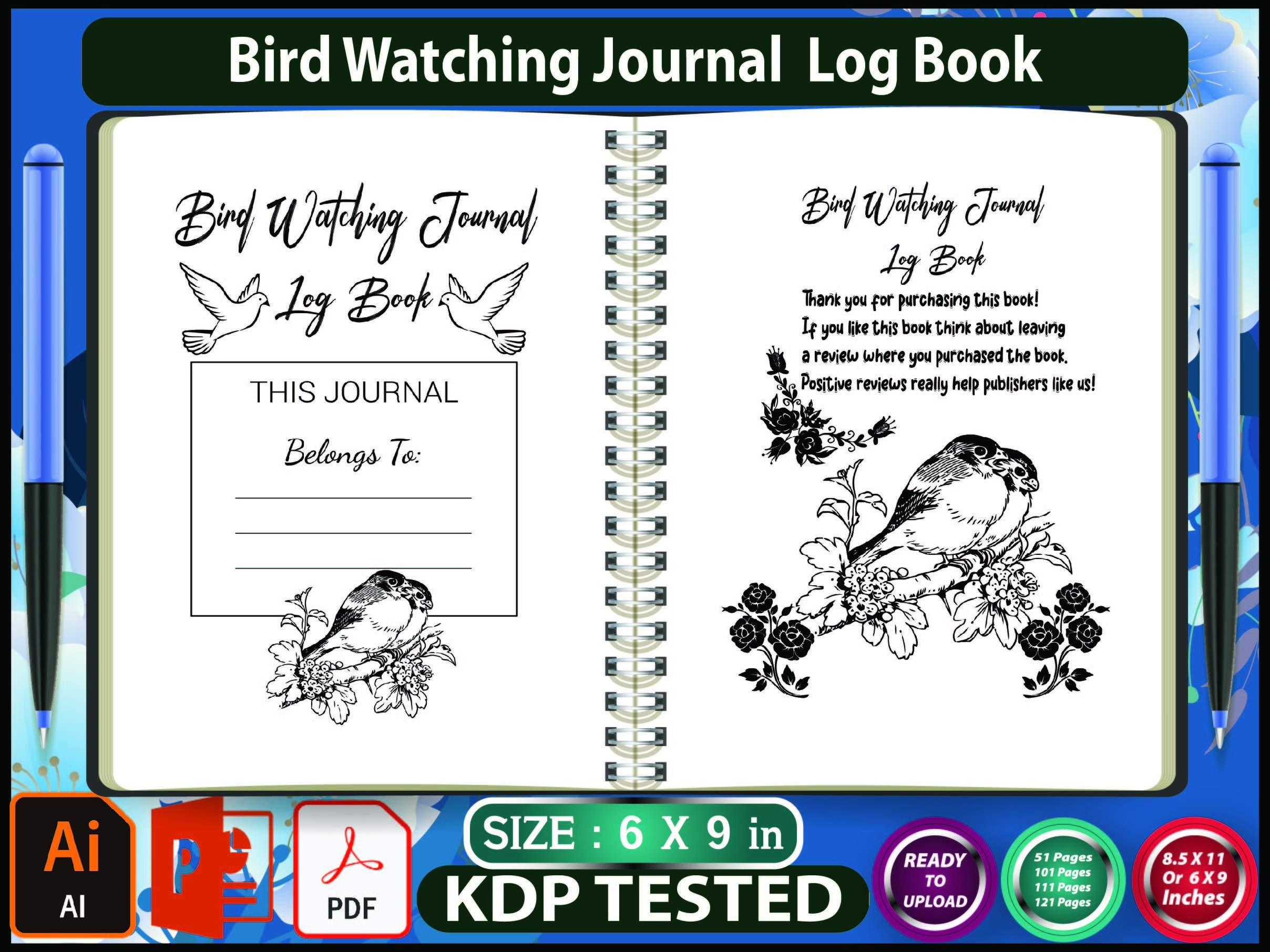 bird watching journal: Multi-Format Journal by farha original product preview