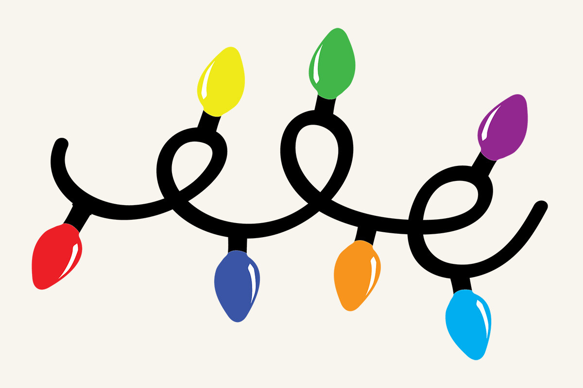 christmas lights stickers: Looped Light Strand by MagnoliaMoonArt original product preview