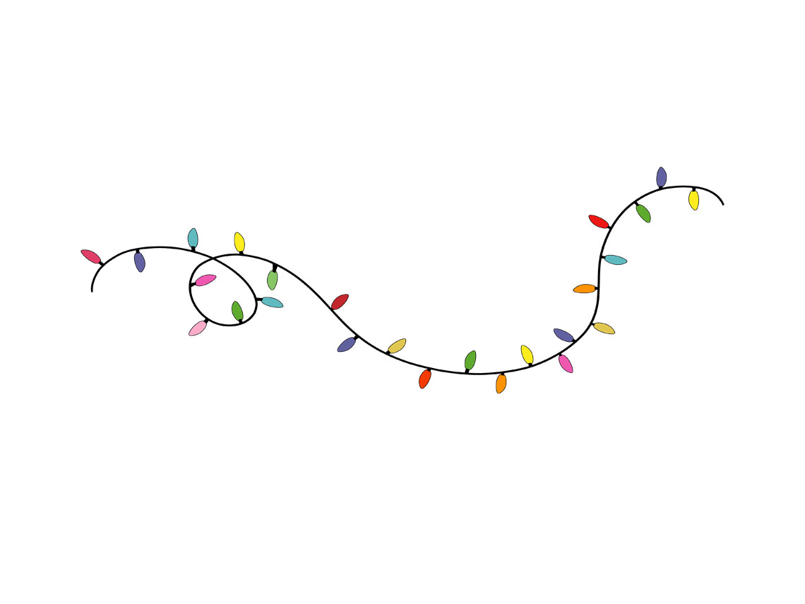 christmas lights stickers: Long Wavy Strand by George Khelashvili original product preview