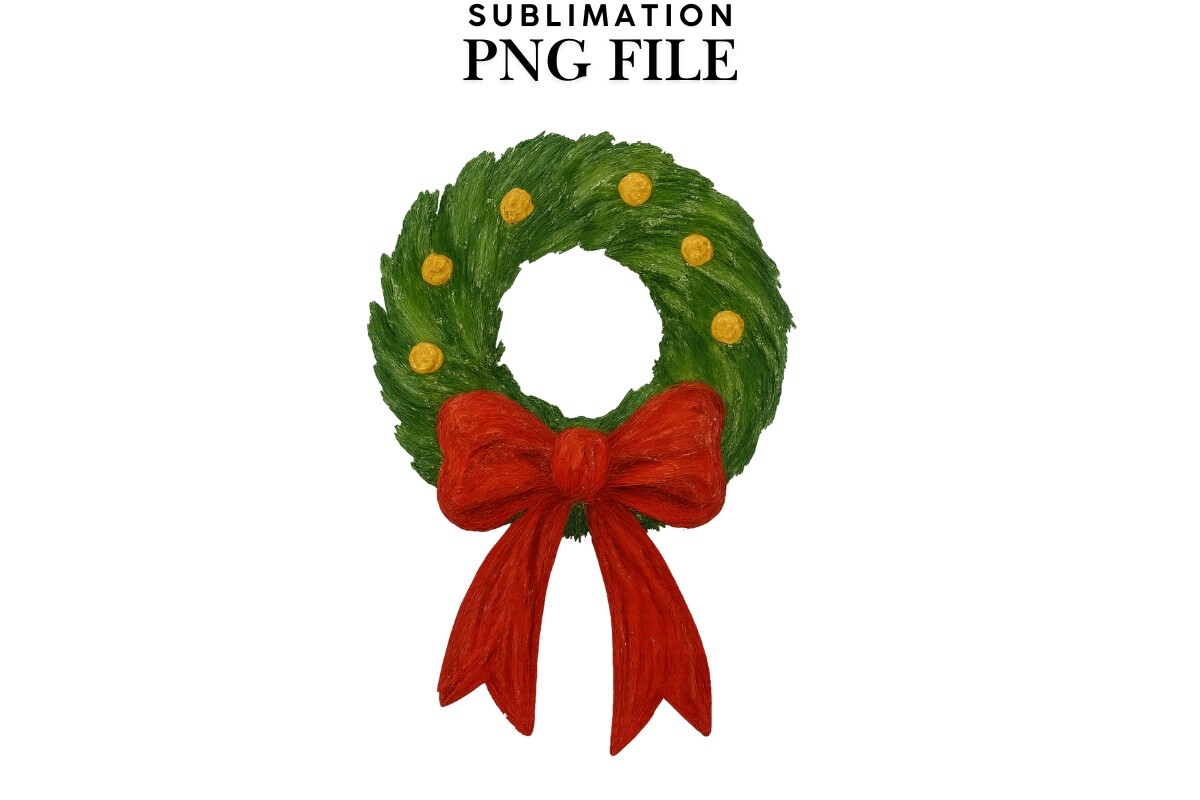 christmas wreath stickers: Red Bow Wreath by Tanya Kart original product preview