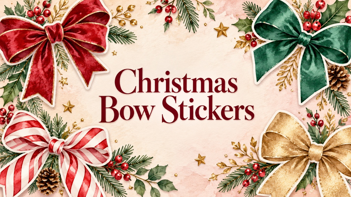 Christmas Bow Stickers illustrated article cover