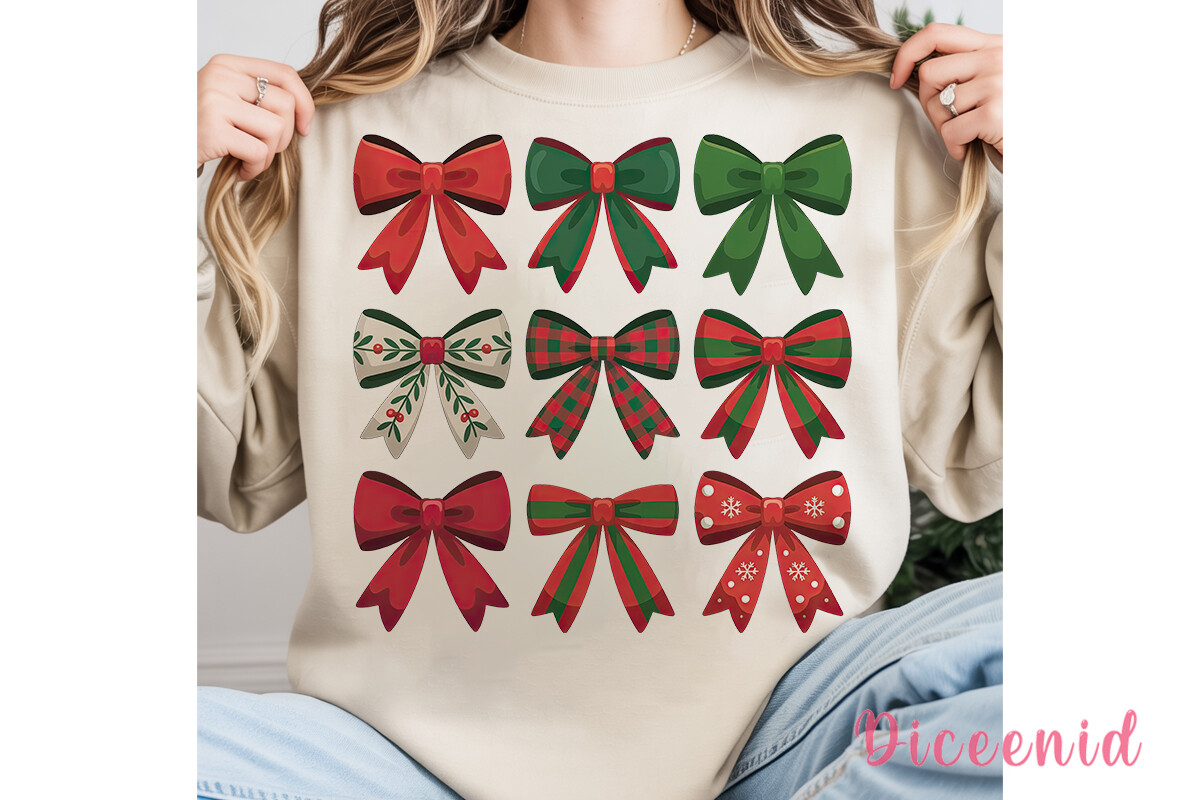 christmas bow stickers: A Single Christmas Bow Composition original product preview