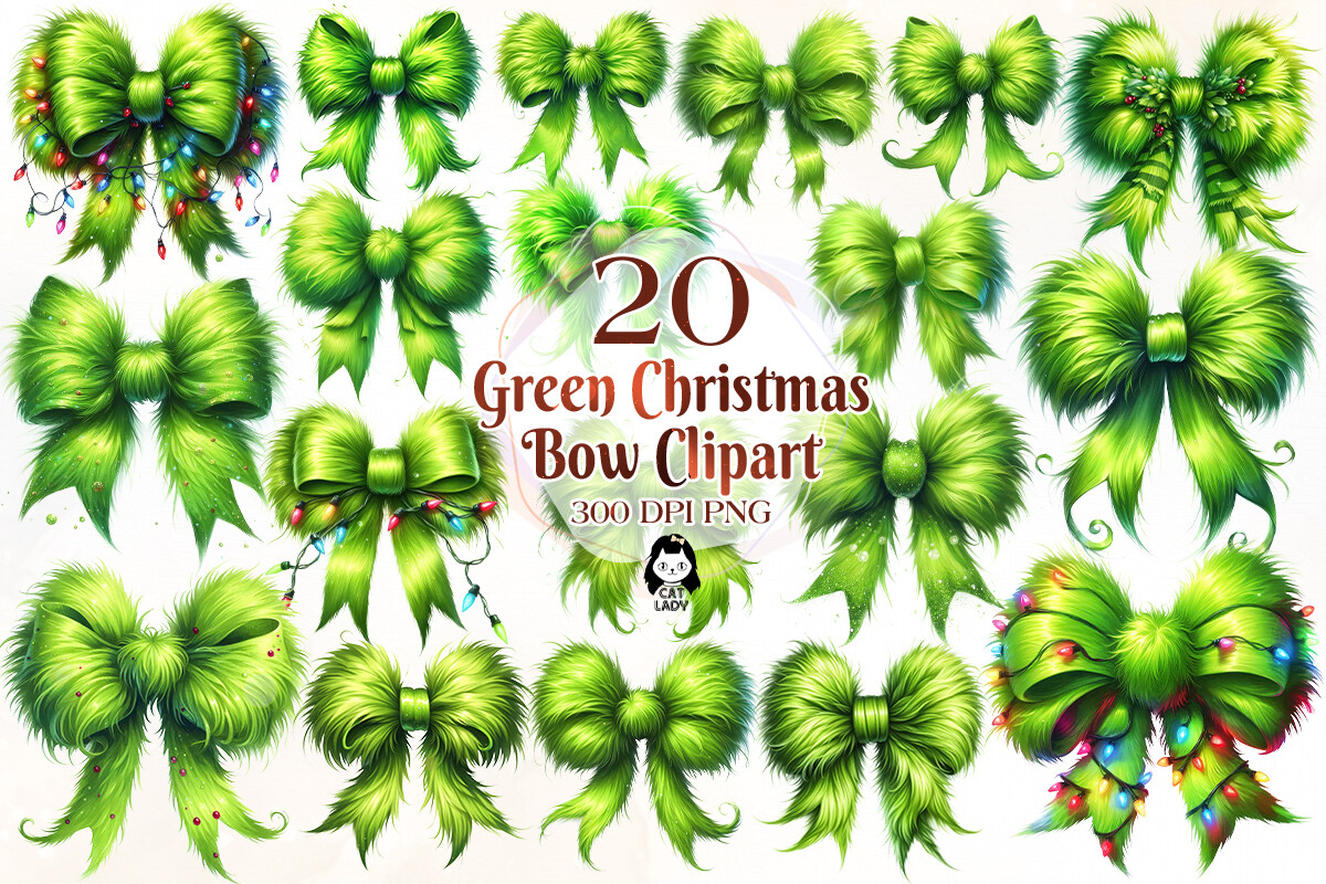 christmas bow stickers: Twenty Green Coquette Bow Images original product preview