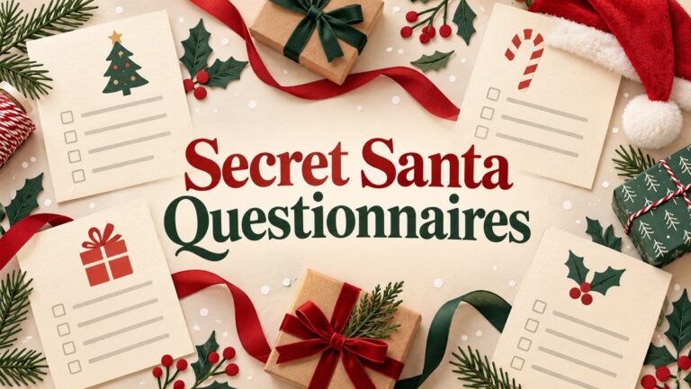Secret Santa Questionnaires illustrated article cover